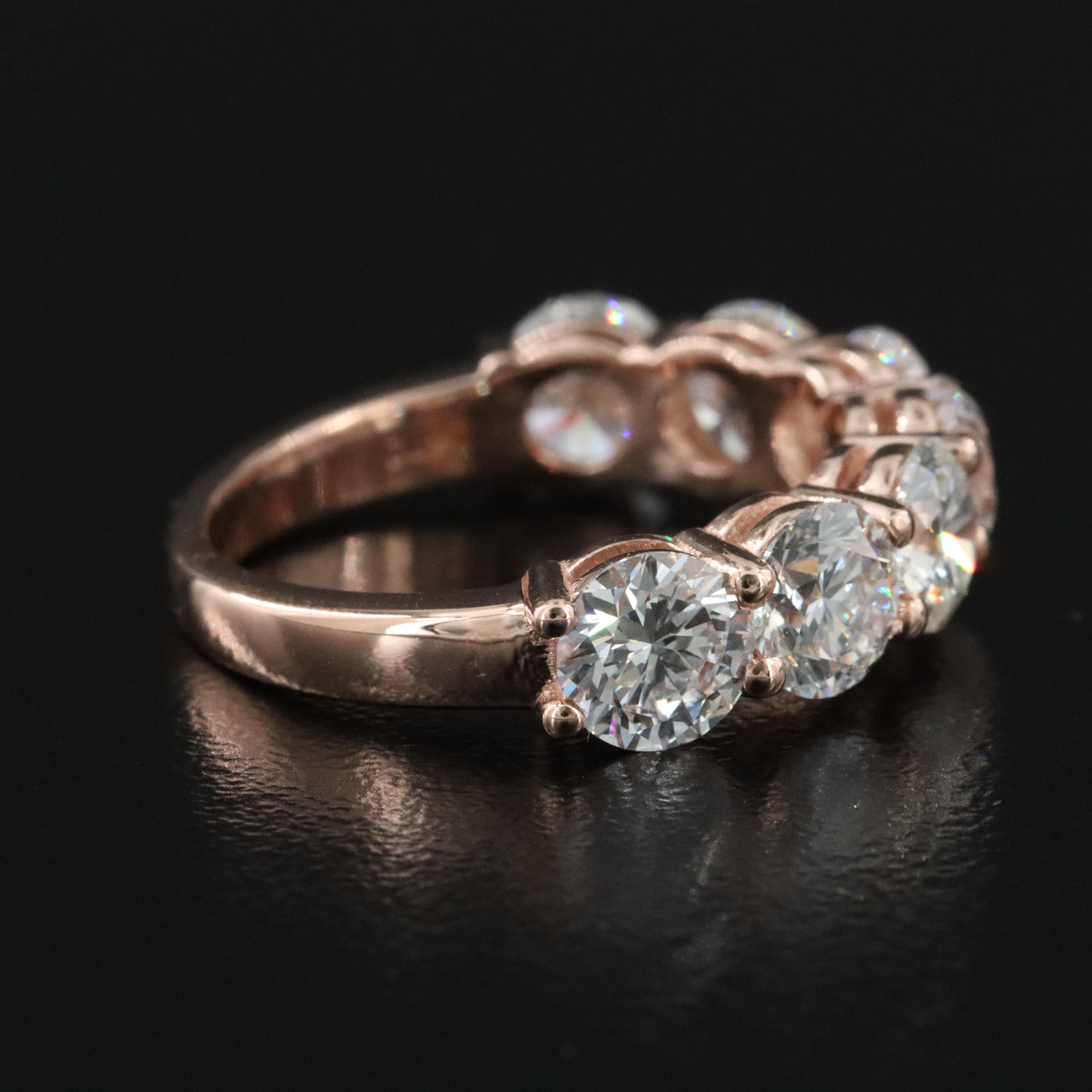 14K Rose Gold 3.48 CTW Lab Grown Diamond Ring with IGI Report