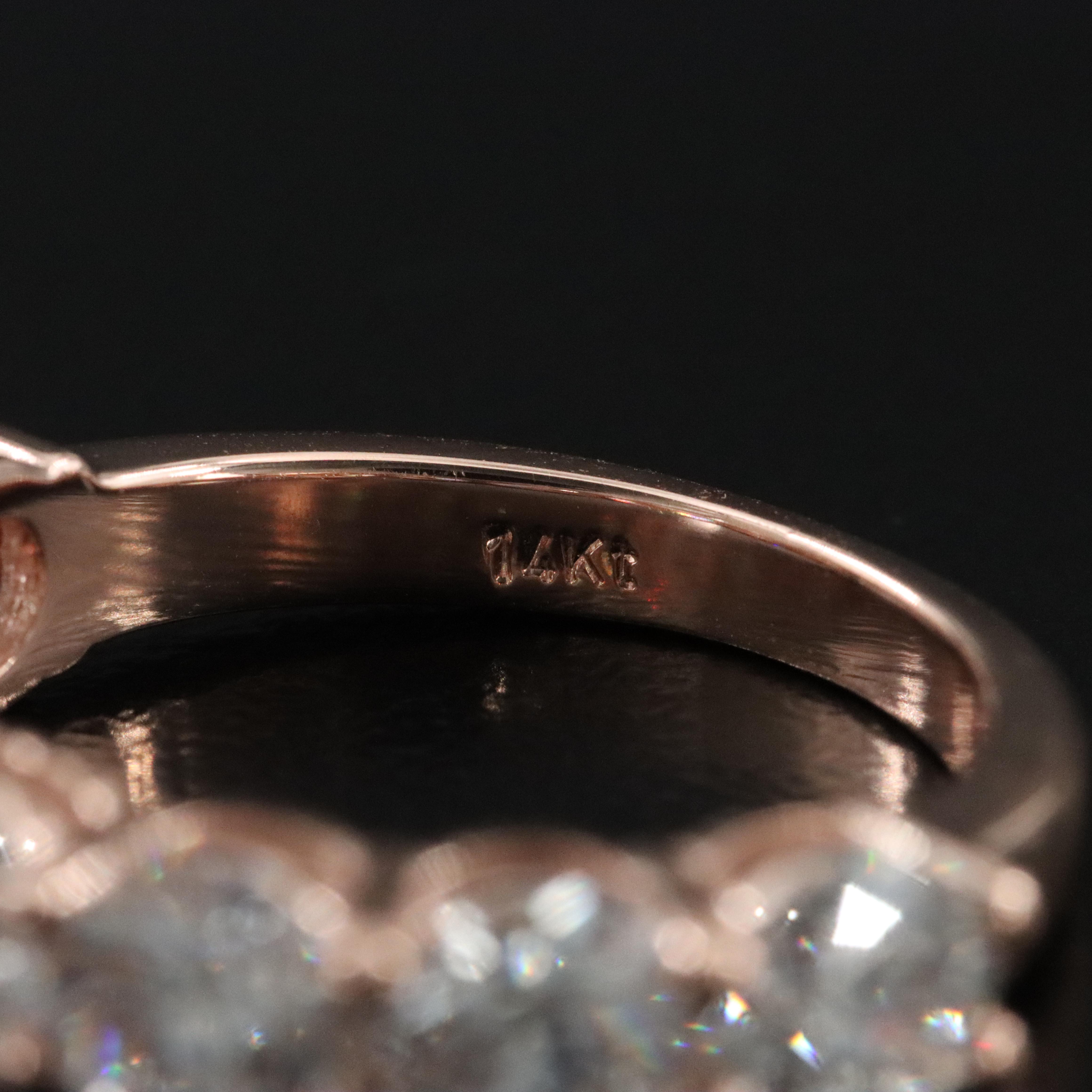 14K Rose Gold 3.48 CTW Lab Grown Diamond Ring with IGI Report