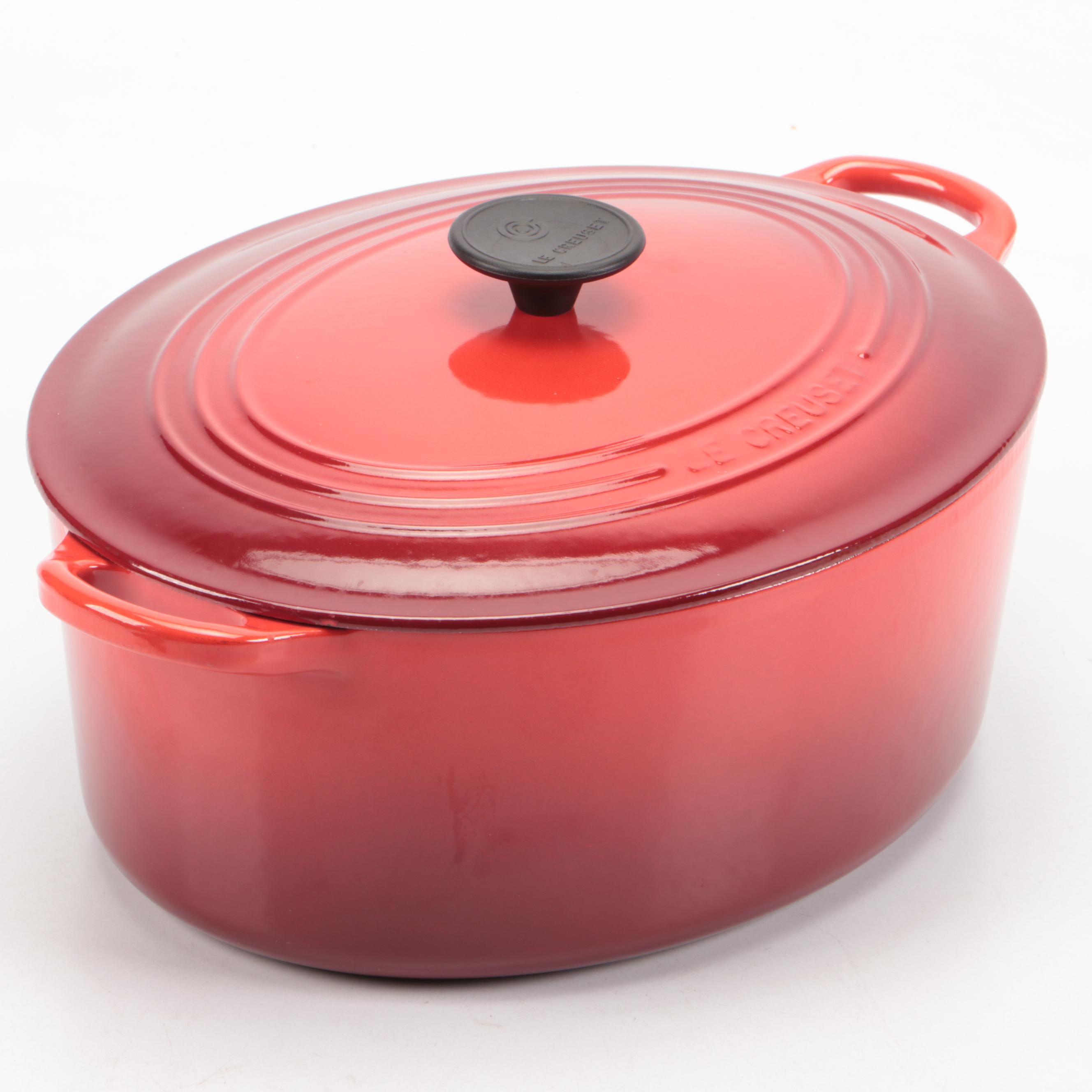 Le Creuset Cerise Enameled Cast Iron Oval Dutch Oven