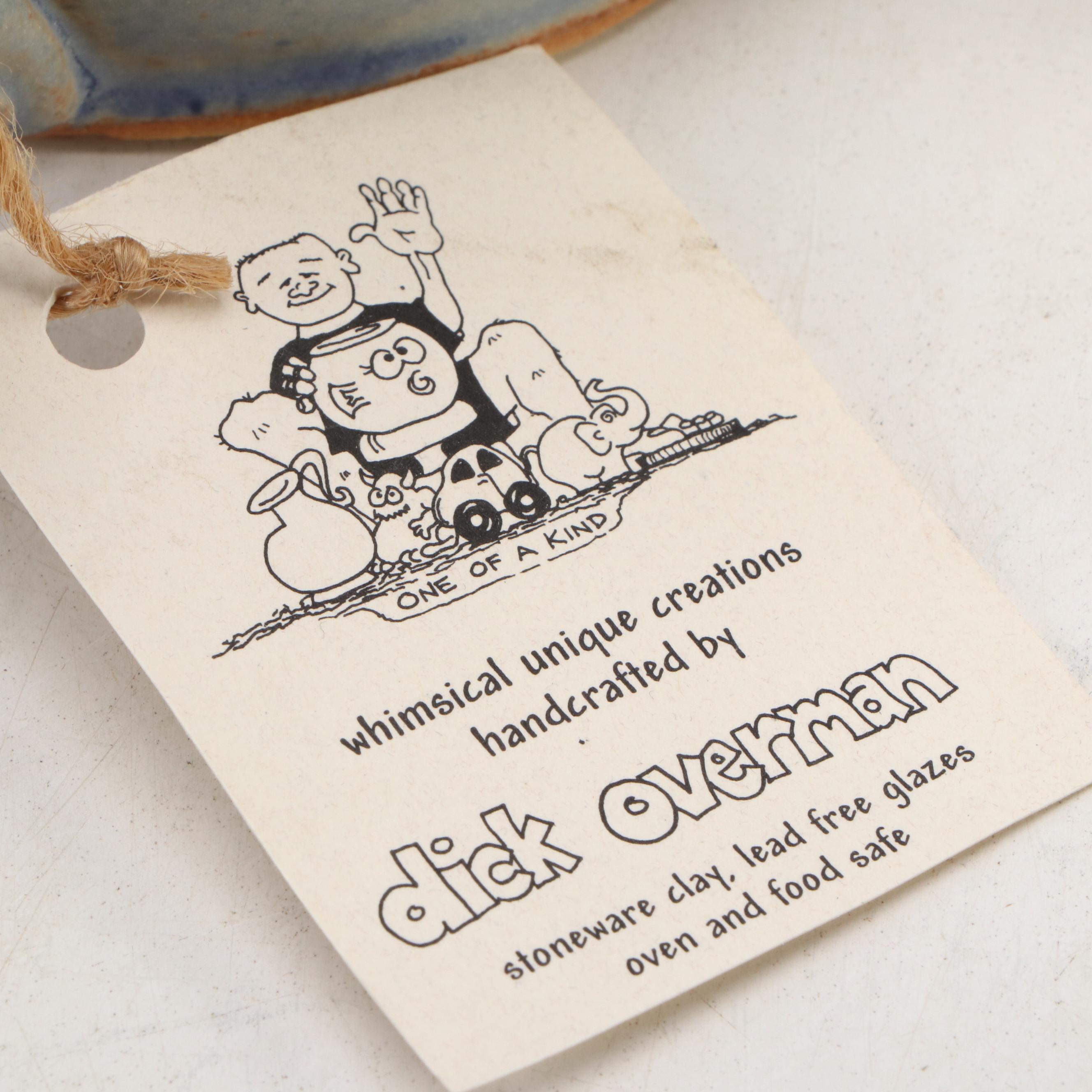 Dick Overman Art Pottery Stoneware Dragonfly Mugs and Jug