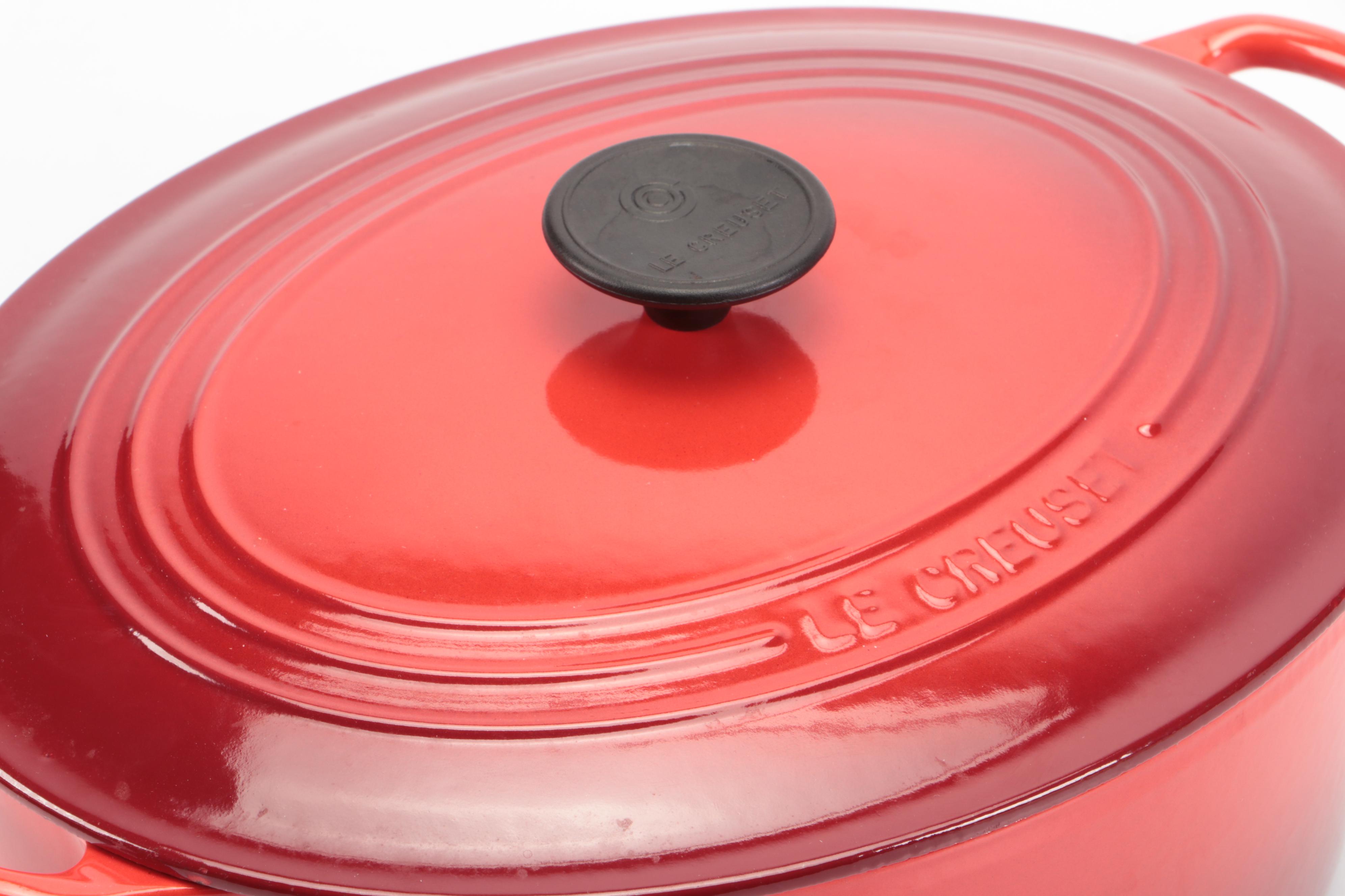 Le Creuset Cerise Enameled Cast Iron Oval Dutch Oven