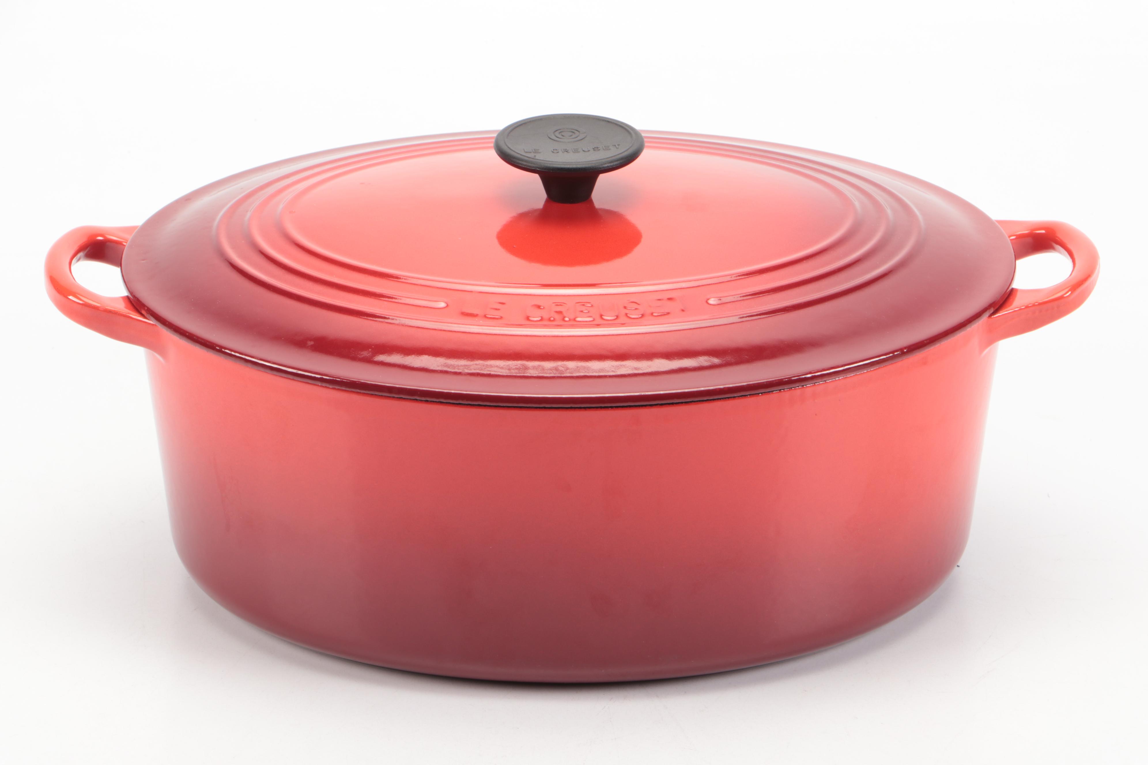 Le Creuset Cerise Enameled Cast Iron Oval Dutch Oven