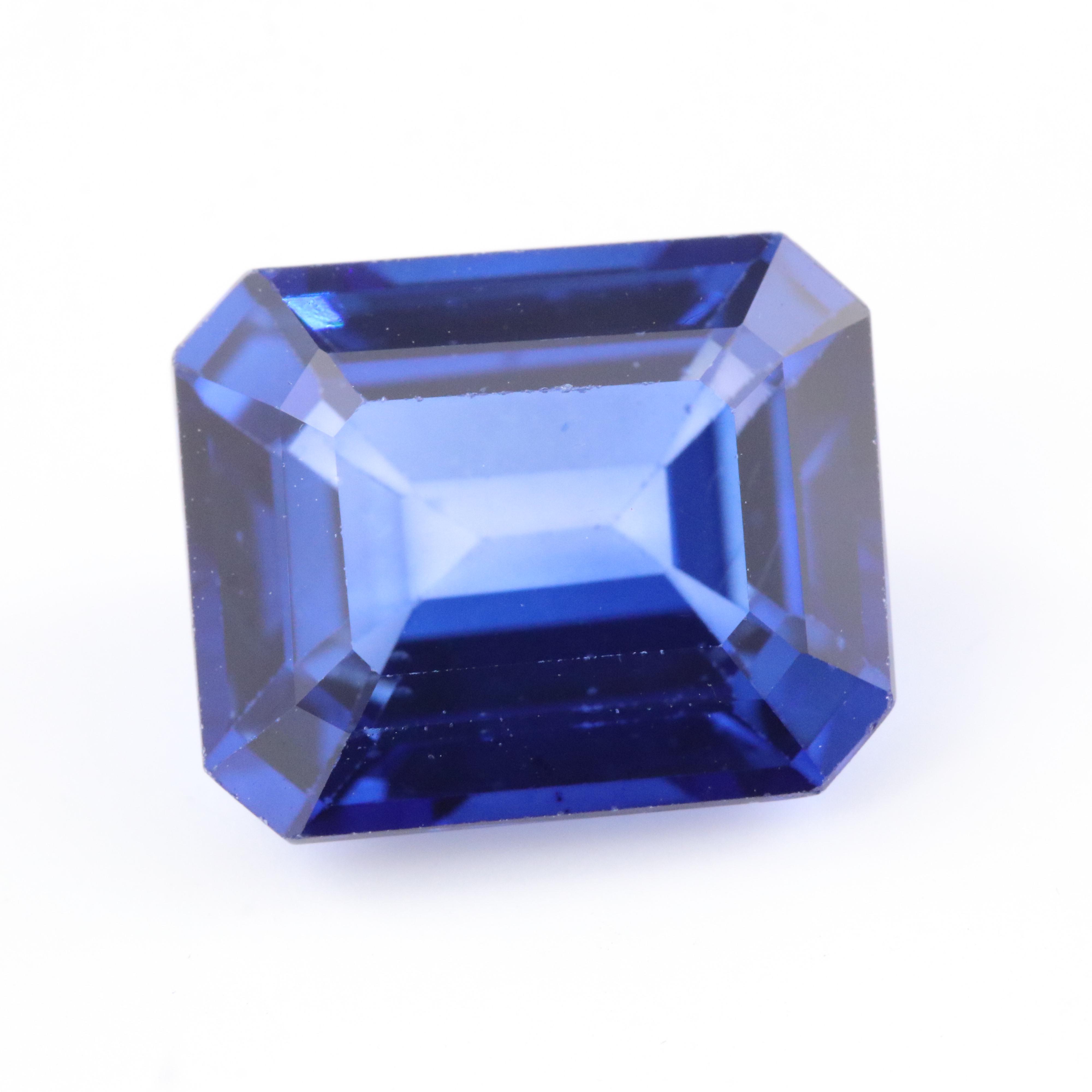 Loose 6.93 CT Lab Grown Sapphire