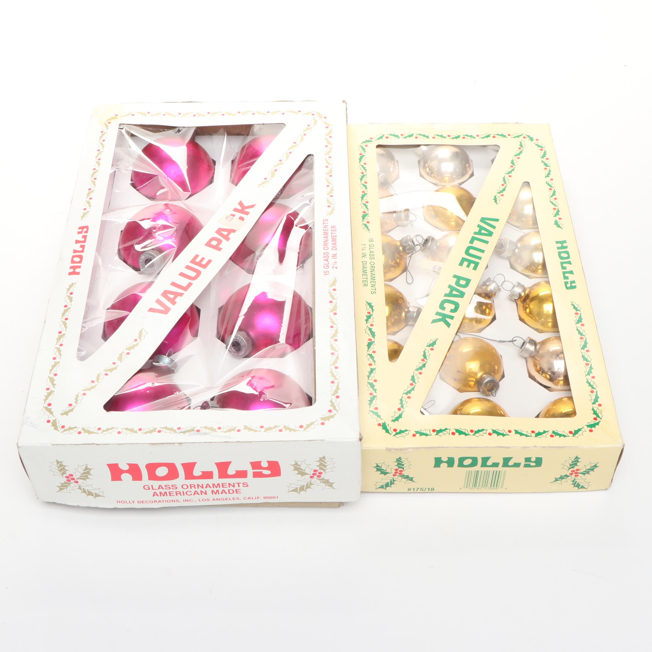 Vintage General Electric with Shiny Brite and Other Ornaments