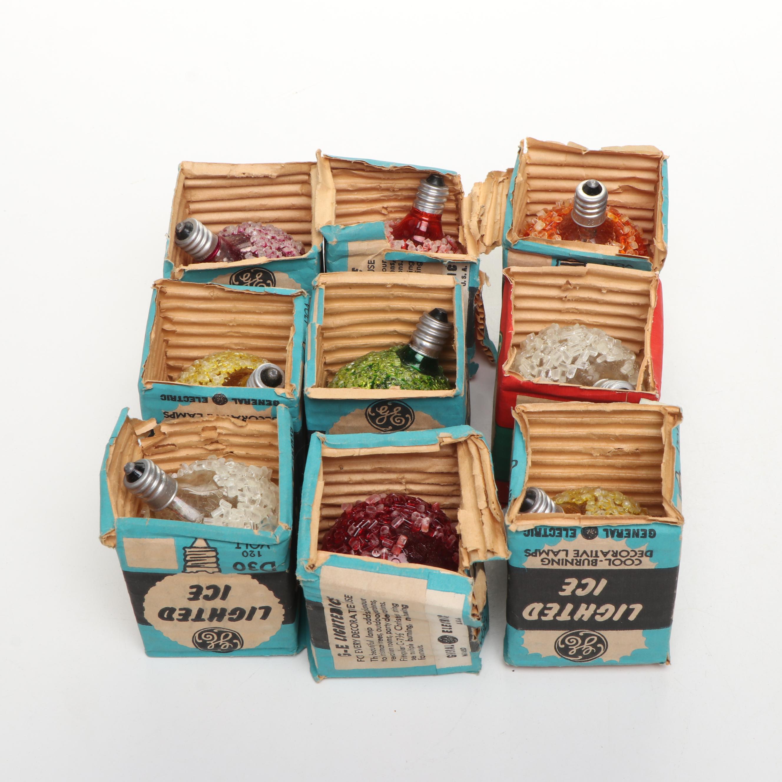 Vintage General Electric with Shiny Brite and Other Ornaments