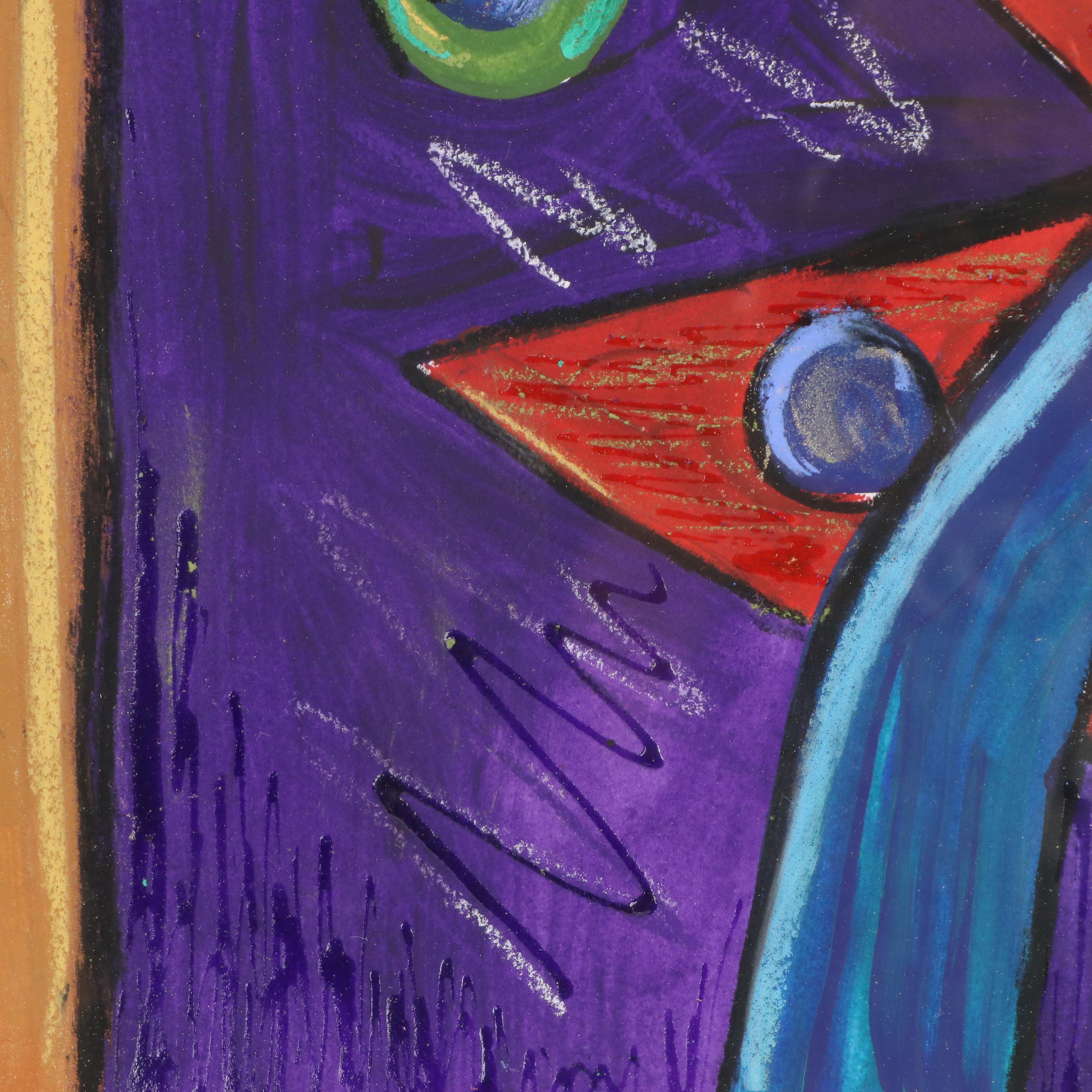 Gussie Marshallsea Abstract Mixed Media Painting, 2001