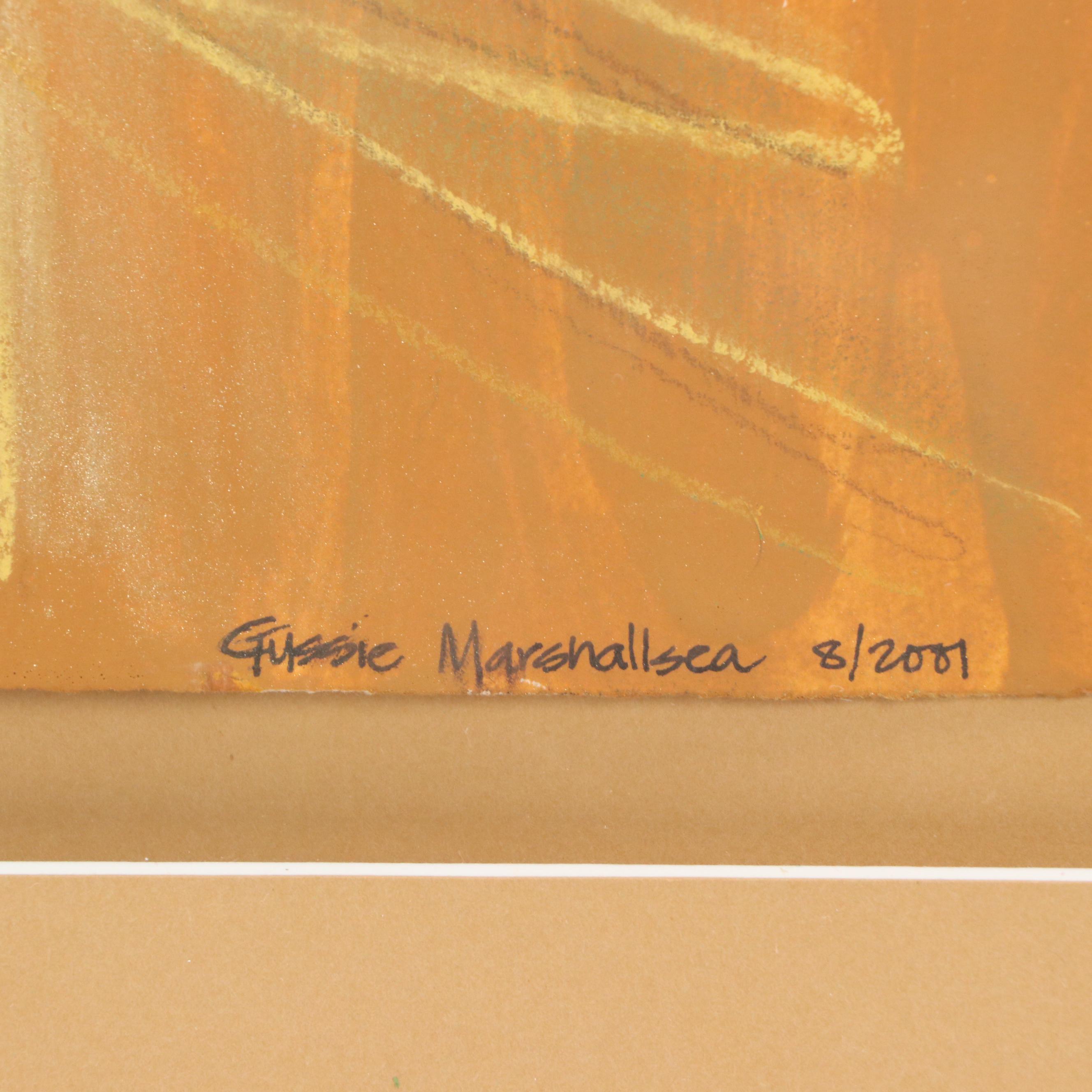 Gussie Marshallsea Abstract Mixed Media Painting, 2001