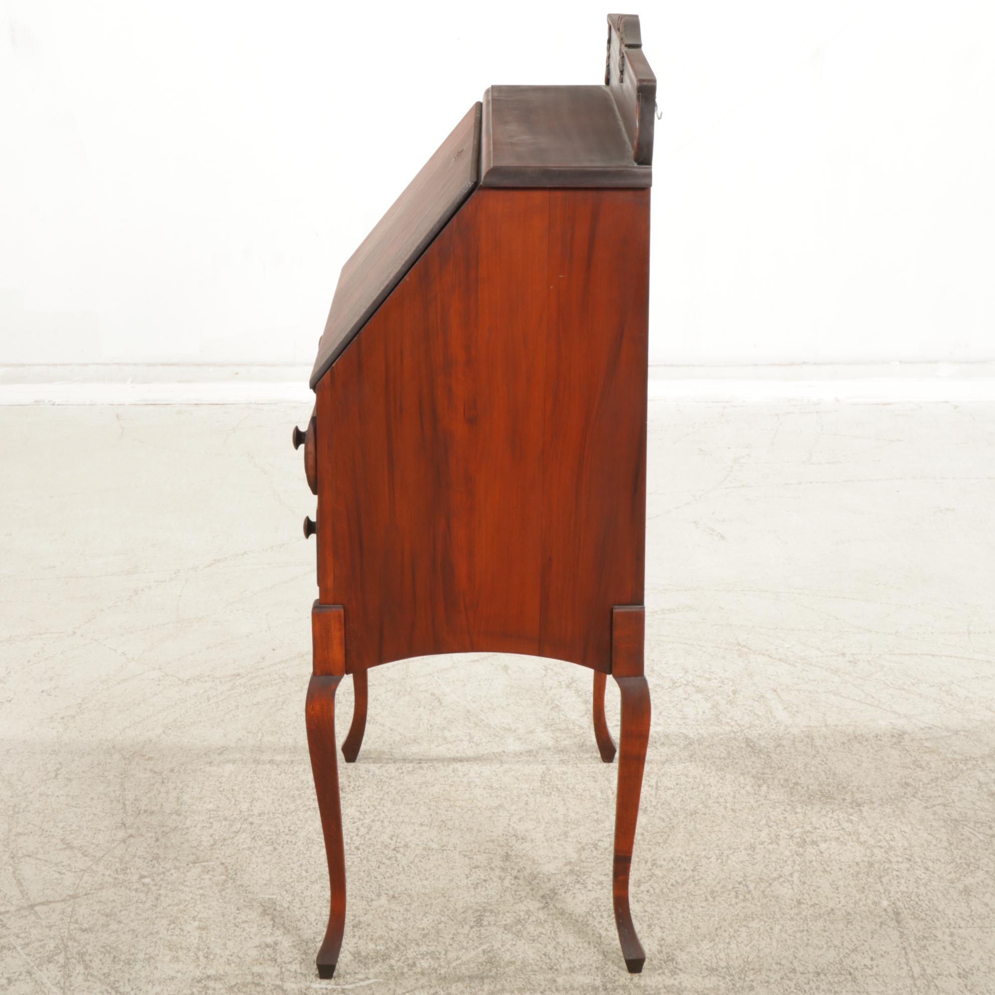 French Provincial Mahogany Fall-Front Desk