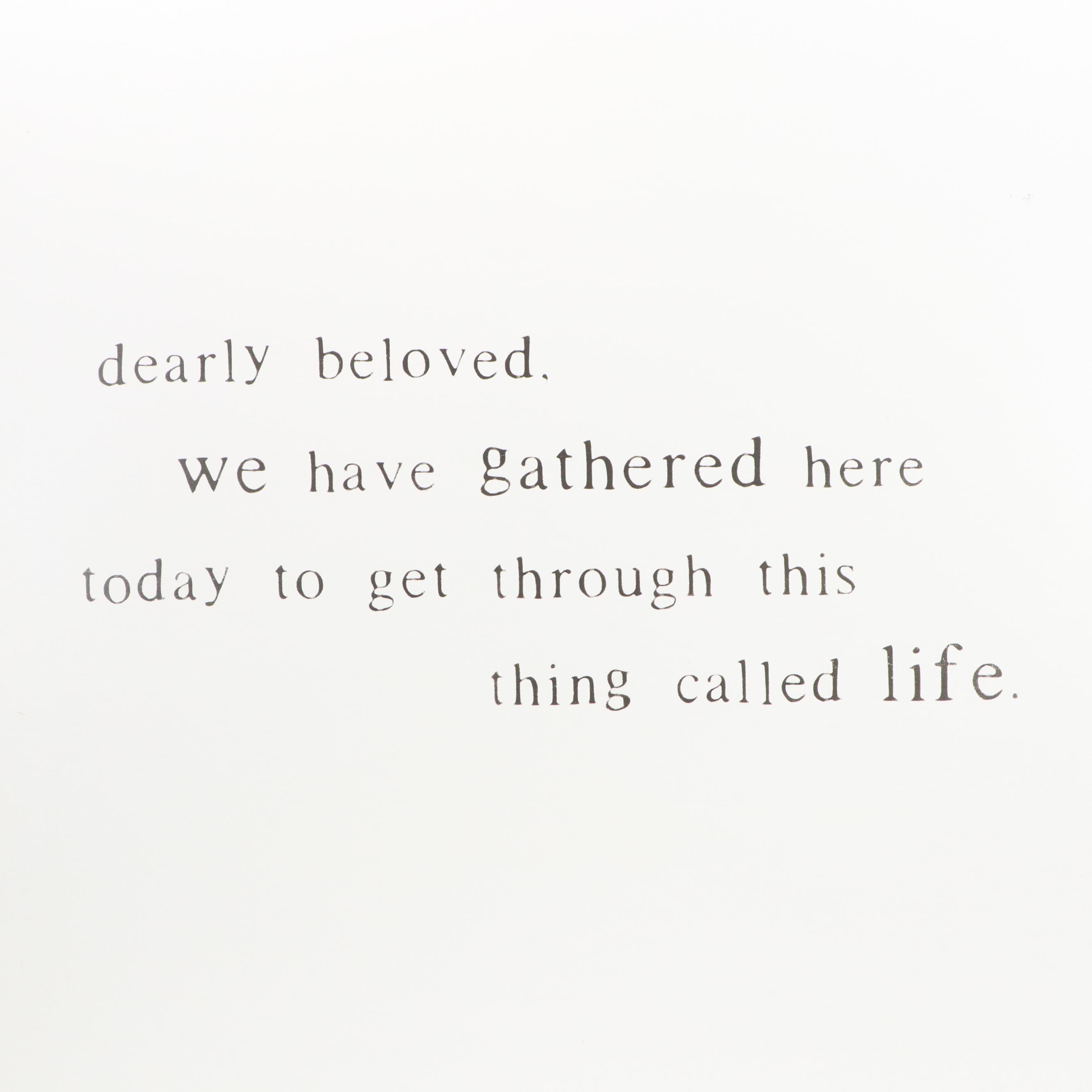 Wall Art with Lyrics from Prince "Let's Go Crazy," 21st Century