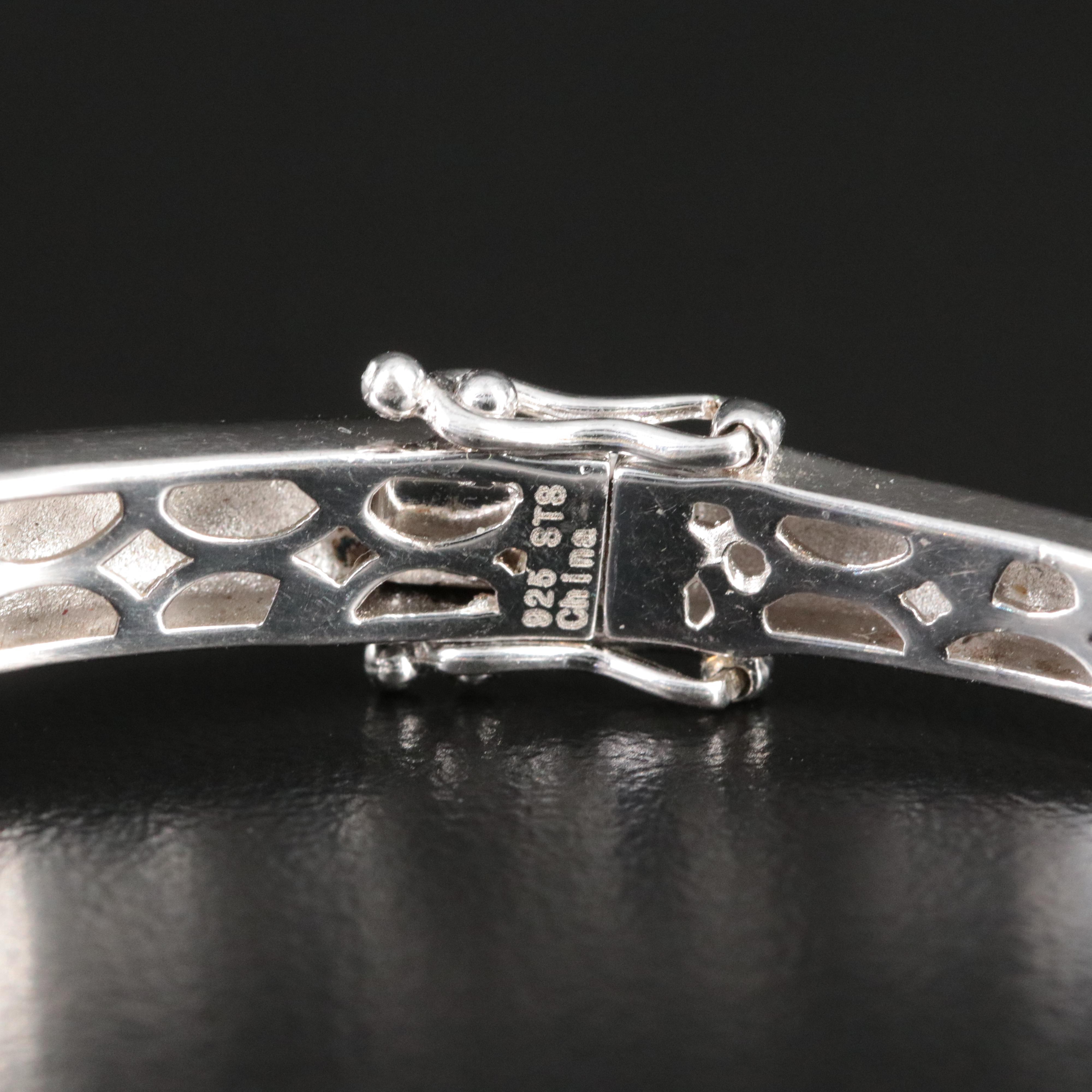 Sterling Tanzanite and White Topaz Bangle