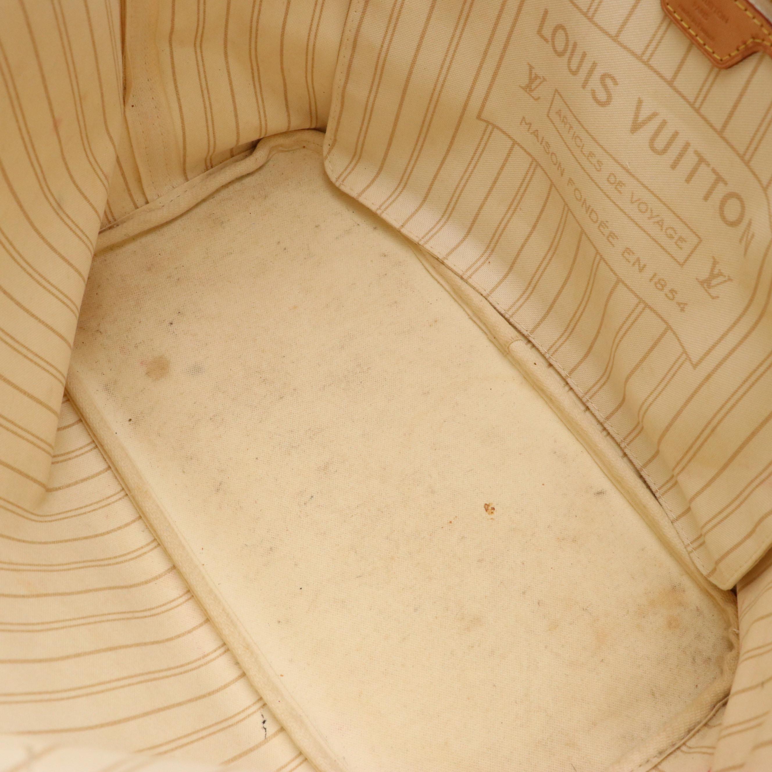 Louis Vuitton Neverfull MM Tote in Damier Azur Coated Canvas and Leather