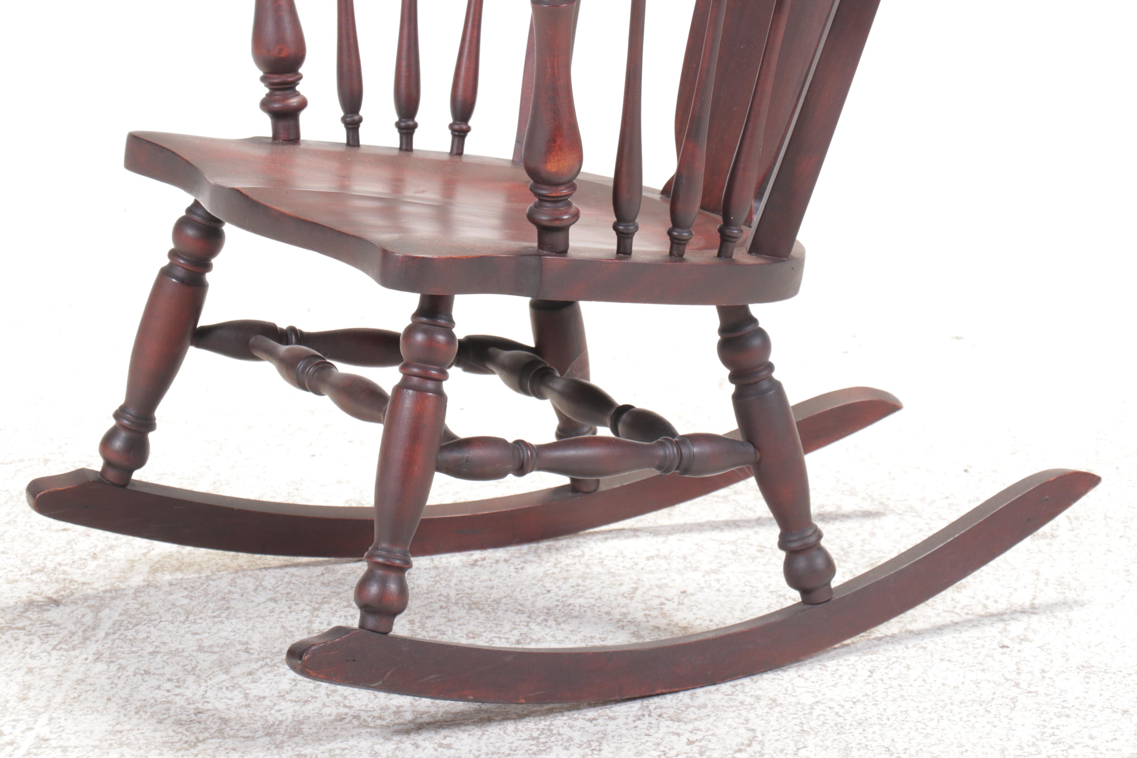 Late Victorian Mahogany Finished Rocking Chair, Late 19th/Early 20th Century