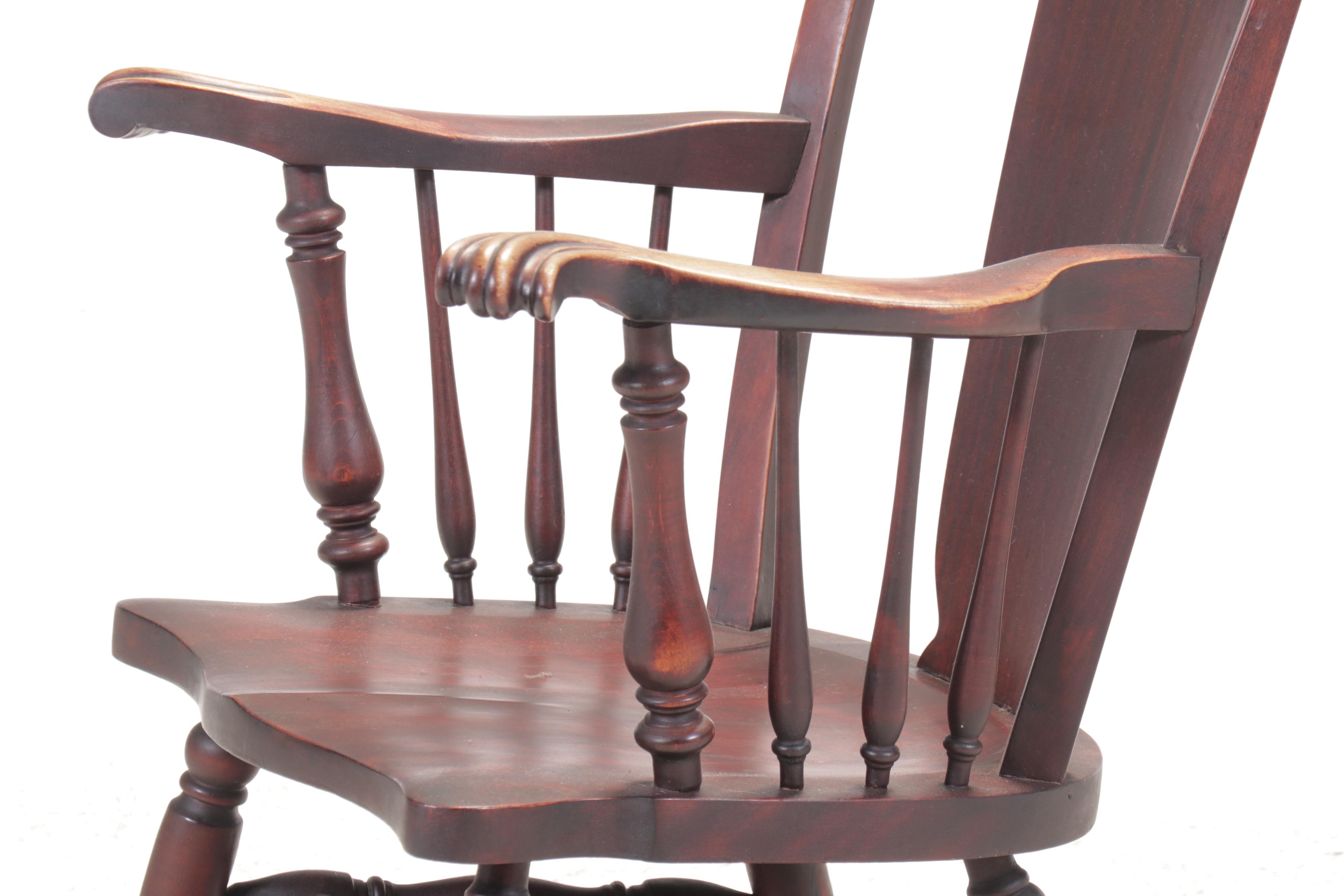 Late Victorian Mahogany Finished Rocking Chair, Late 19th/Early 20th Century