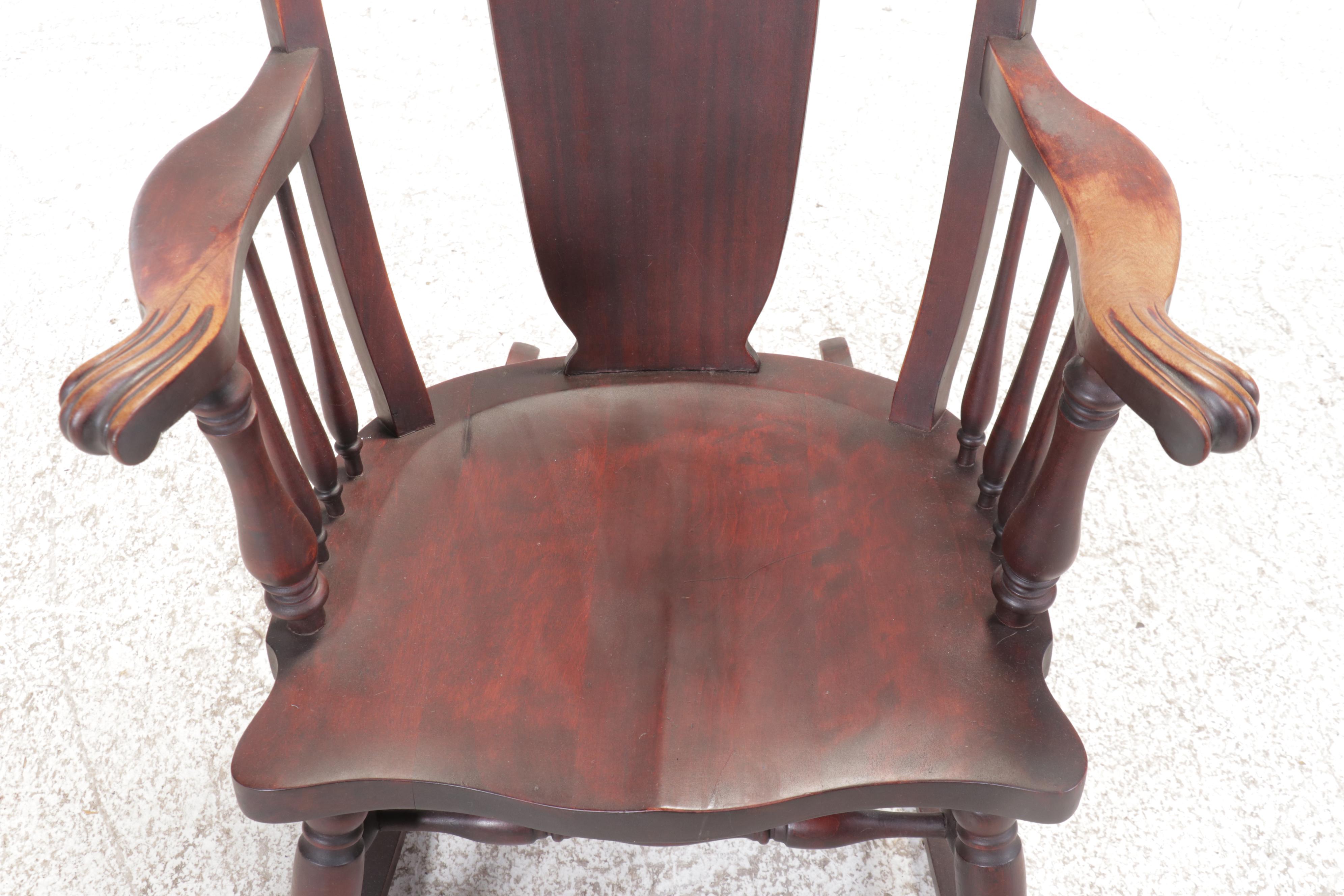Late Victorian Mahogany Finished Rocking Chair, Late 19th/Early 20th Century