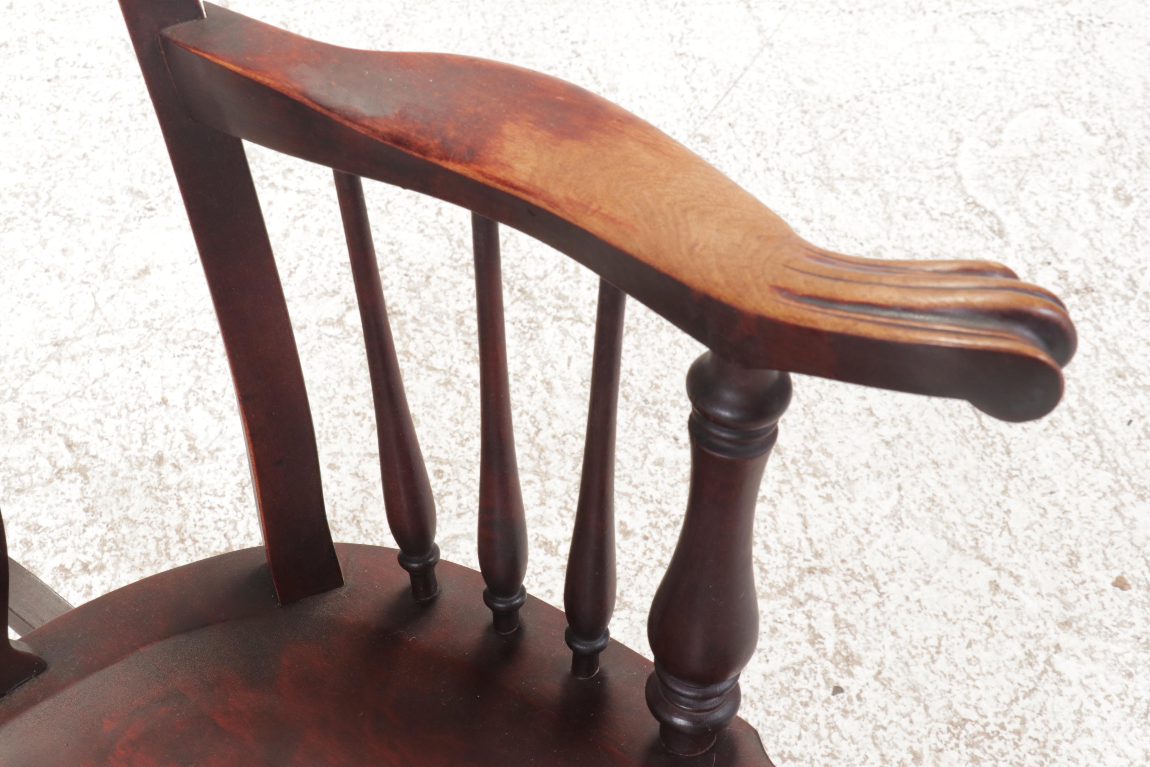 Late Victorian Mahogany Finished Rocking Chair, Late 19th/Early 20th Century