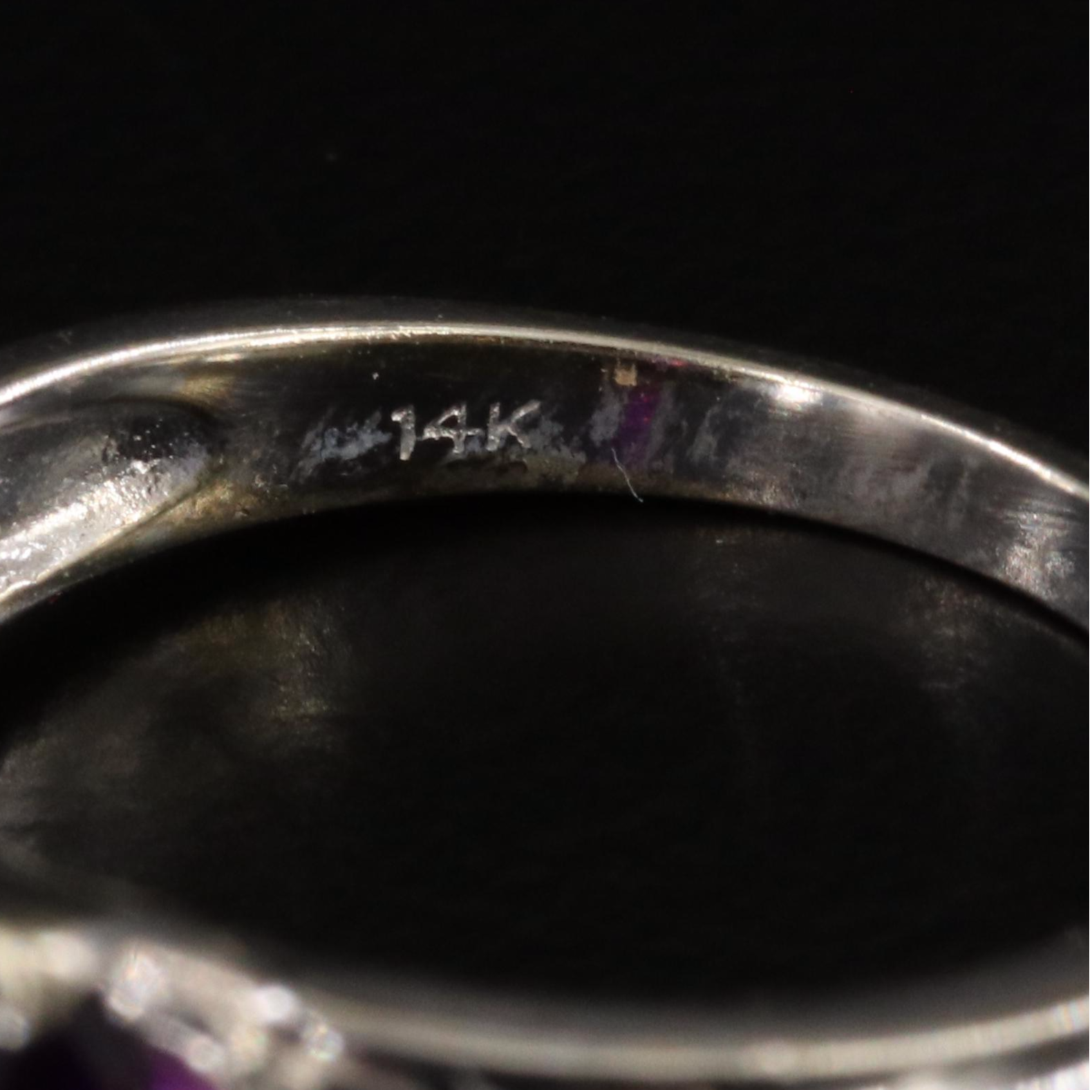 14K Amethyst and Diamond Ring and Pendant Necklace