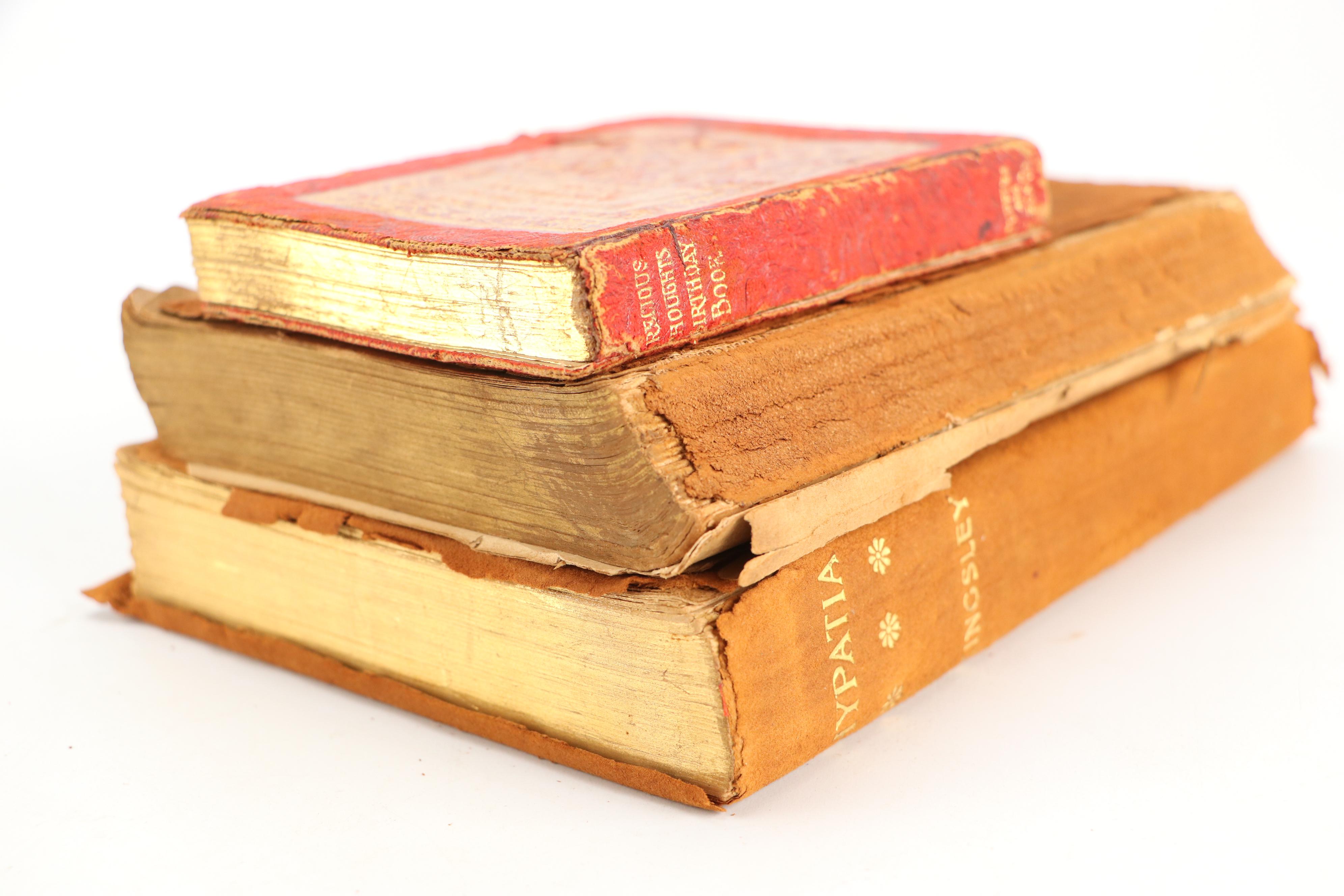 "Hypatia" by Charles Kingsley with Art Deco Birthday Ledger and Poetry Book