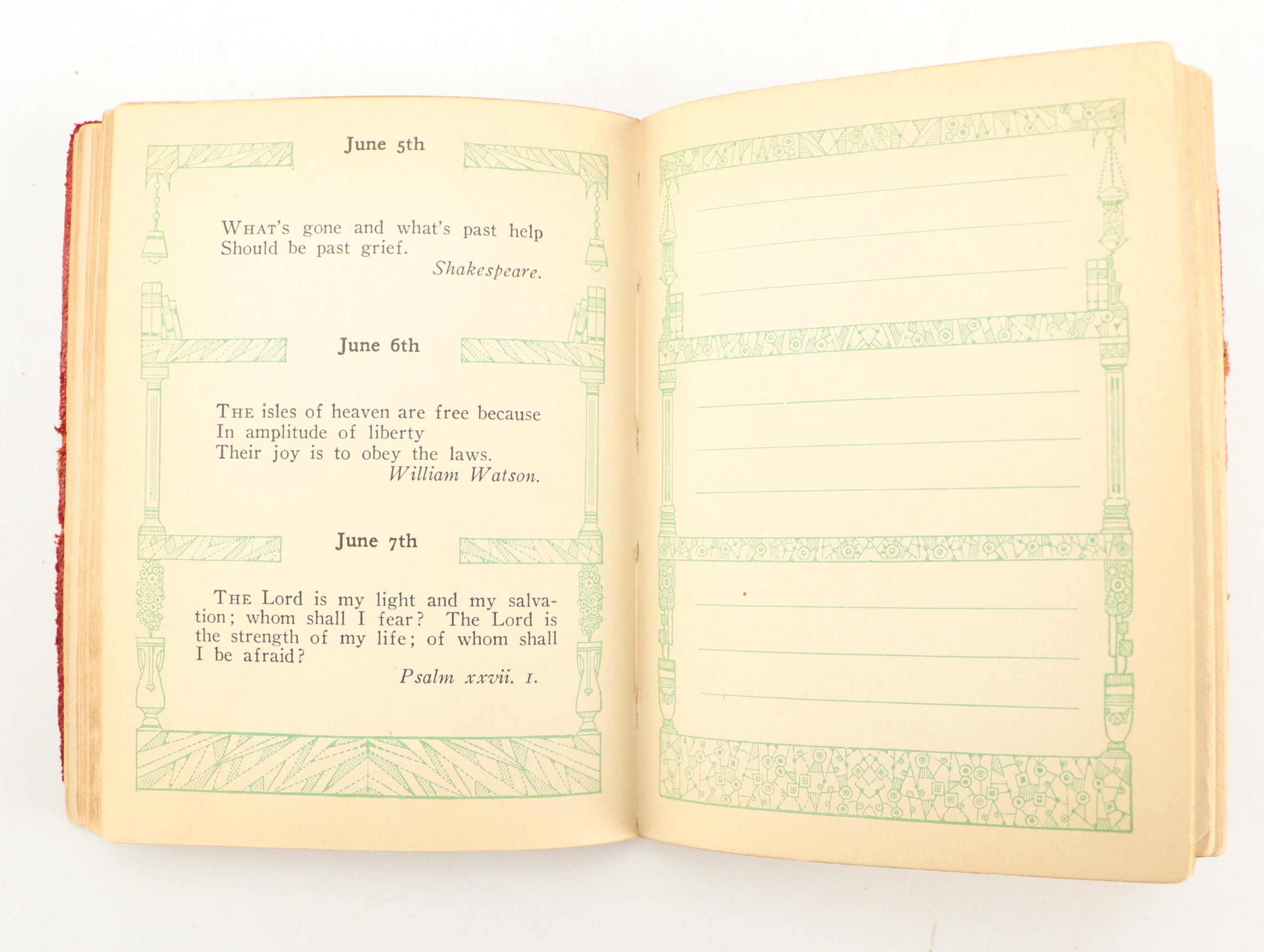 "Hypatia" by Charles Kingsley with Art Deco Birthday Ledger and Poetry Book