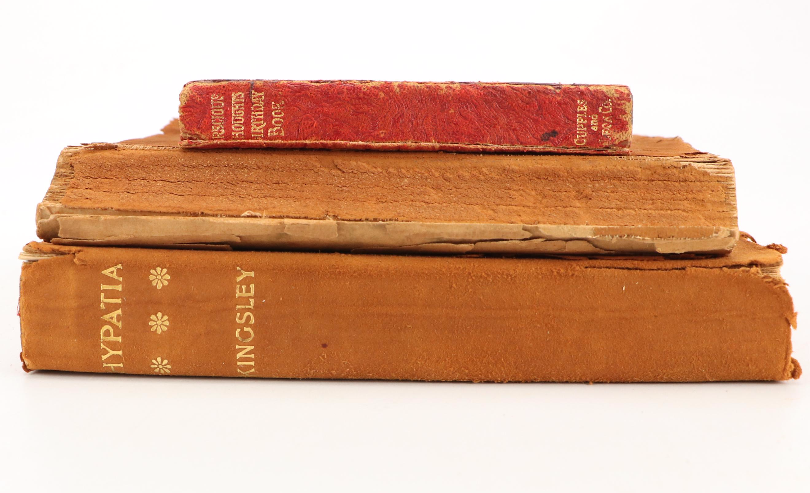 "Hypatia" by Charles Kingsley with Art Deco Birthday Ledger and Poetry Book