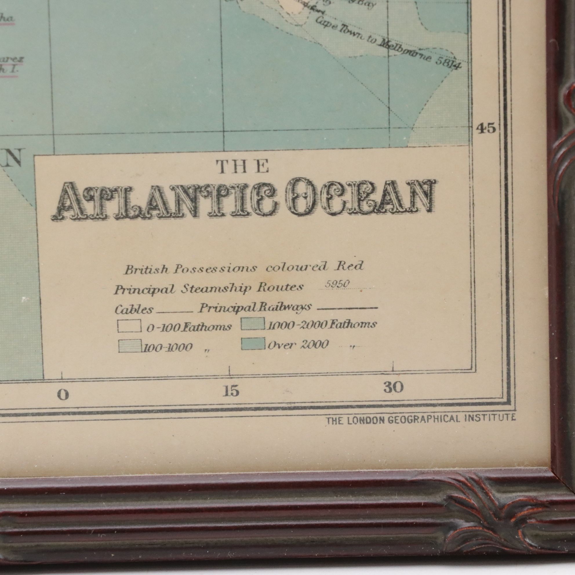 Paul Cardew "Globe" Teapot with Chinese Porcelain Teapot and Vase and Framed Map