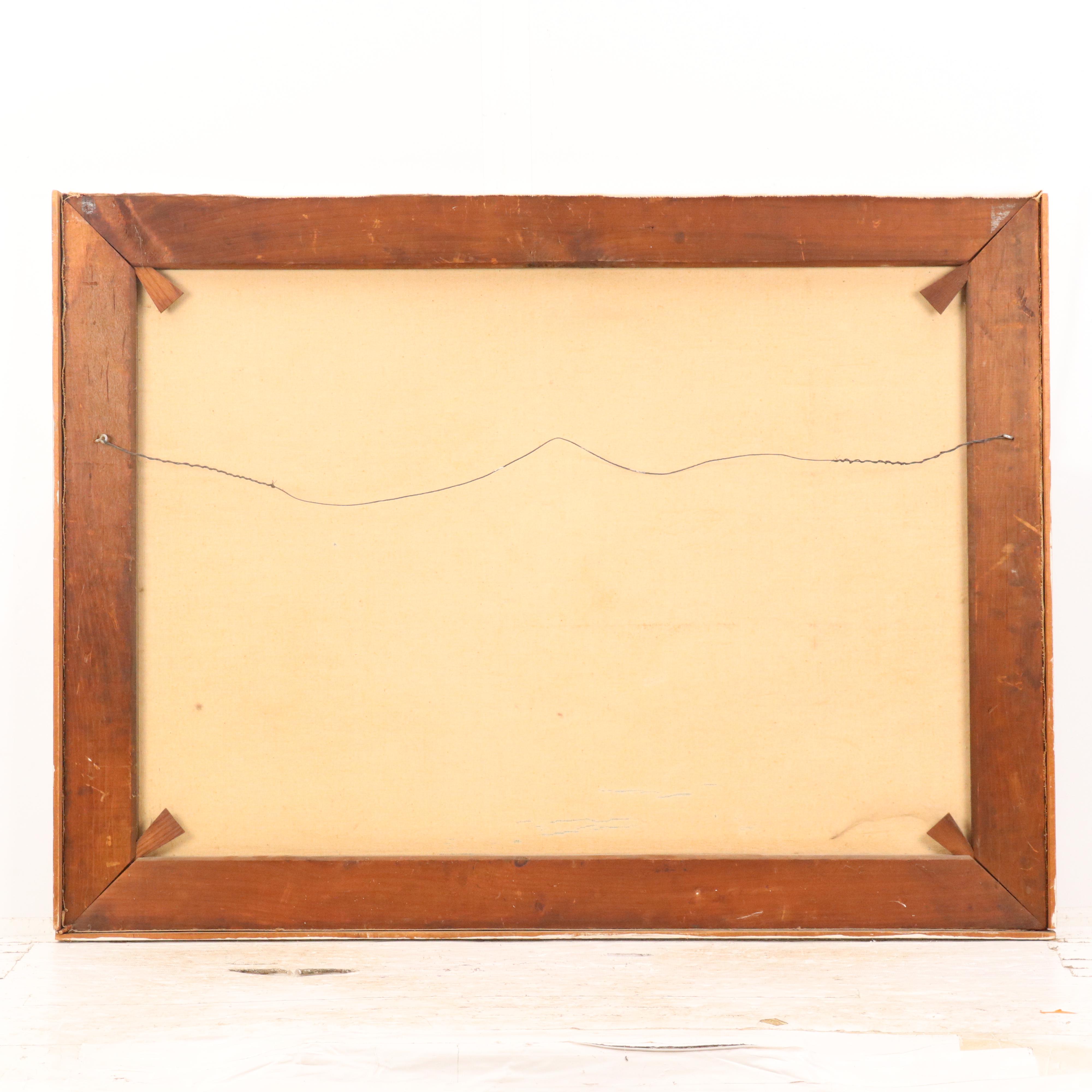 Impressionistic Style Coastal Landscape Oil Painting of Dubrovnik, 1964