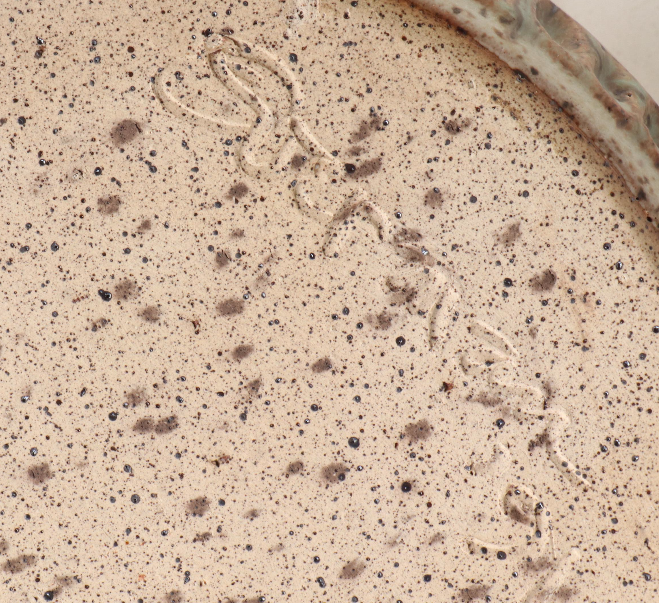 Dick Overman Art Pottery Stoneware Teapot with Wood Handle and Mugs