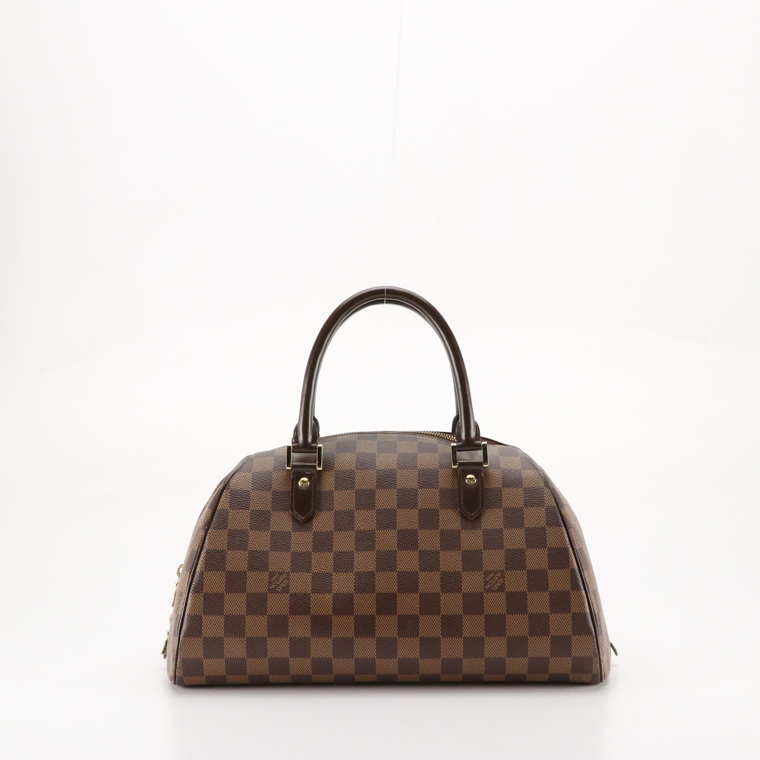 Louis Vuitton Ribera MM Satchel in Damier Ebene Coated Canvas