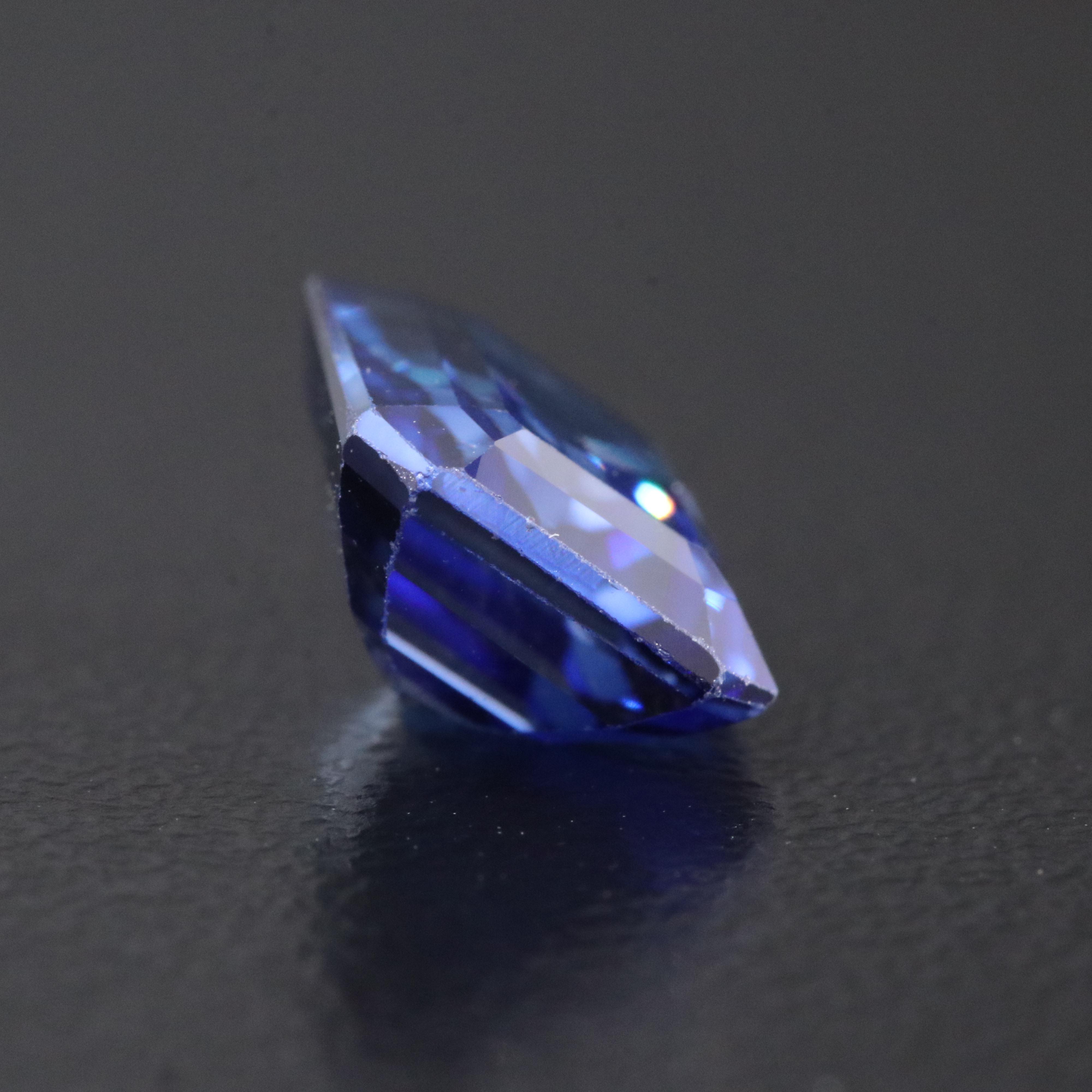 Loose 4.21 CT Lab Grown Sapphire