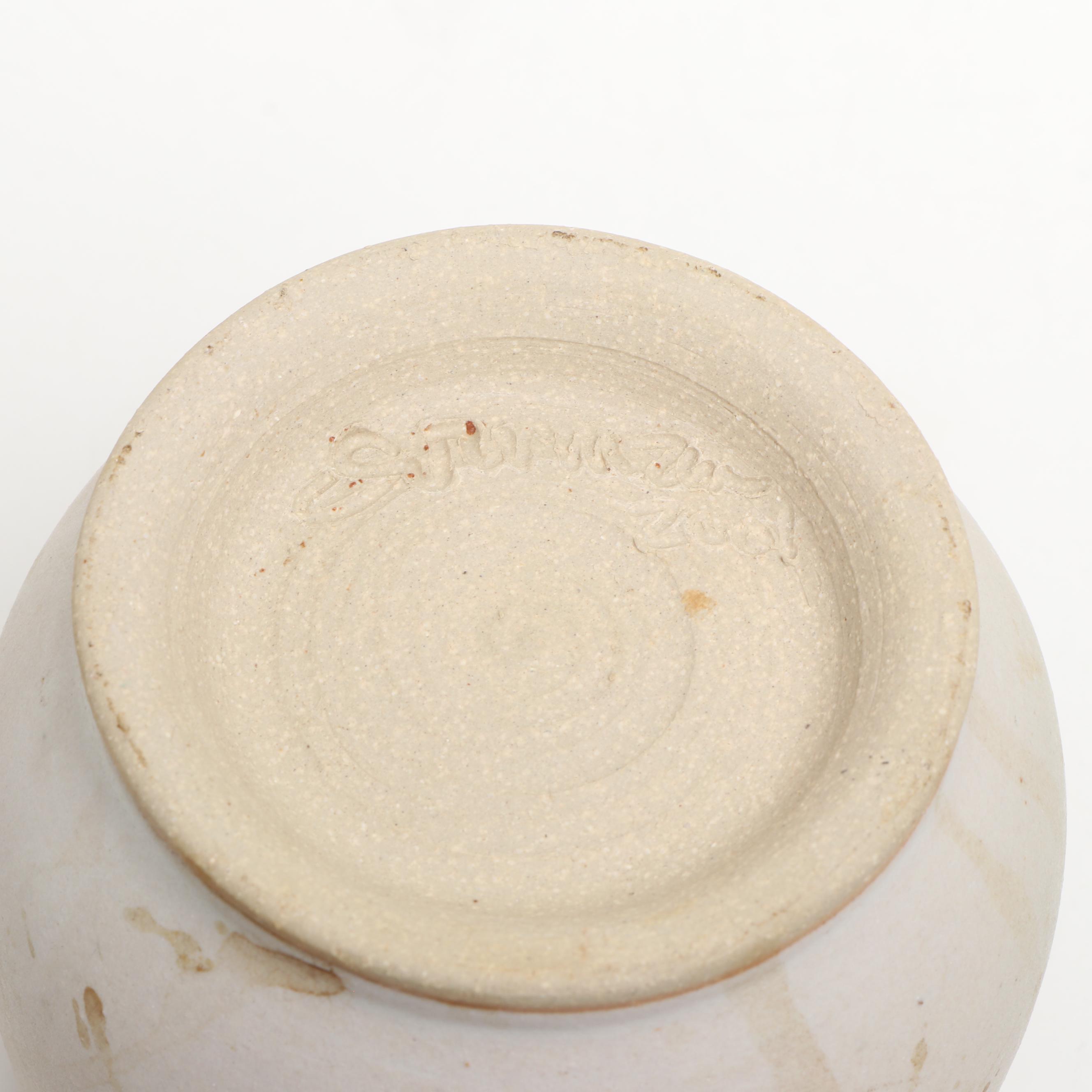 Dick Overman Stoneware Creamer, Sugar Bowl, and Tray, 2001