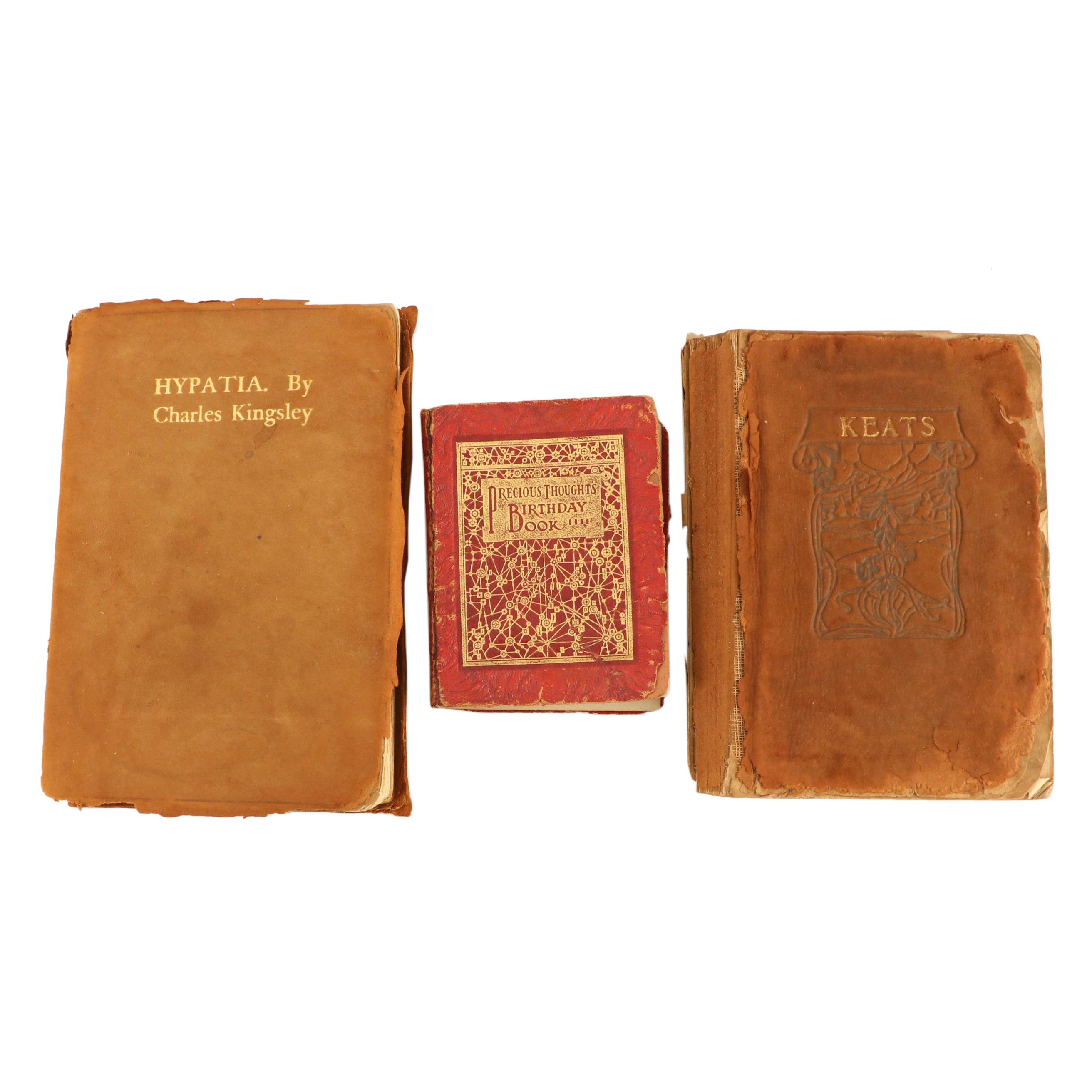 "Hypatia" by Charles Kingsley with Art Deco Birthday Ledger and Poetry Book