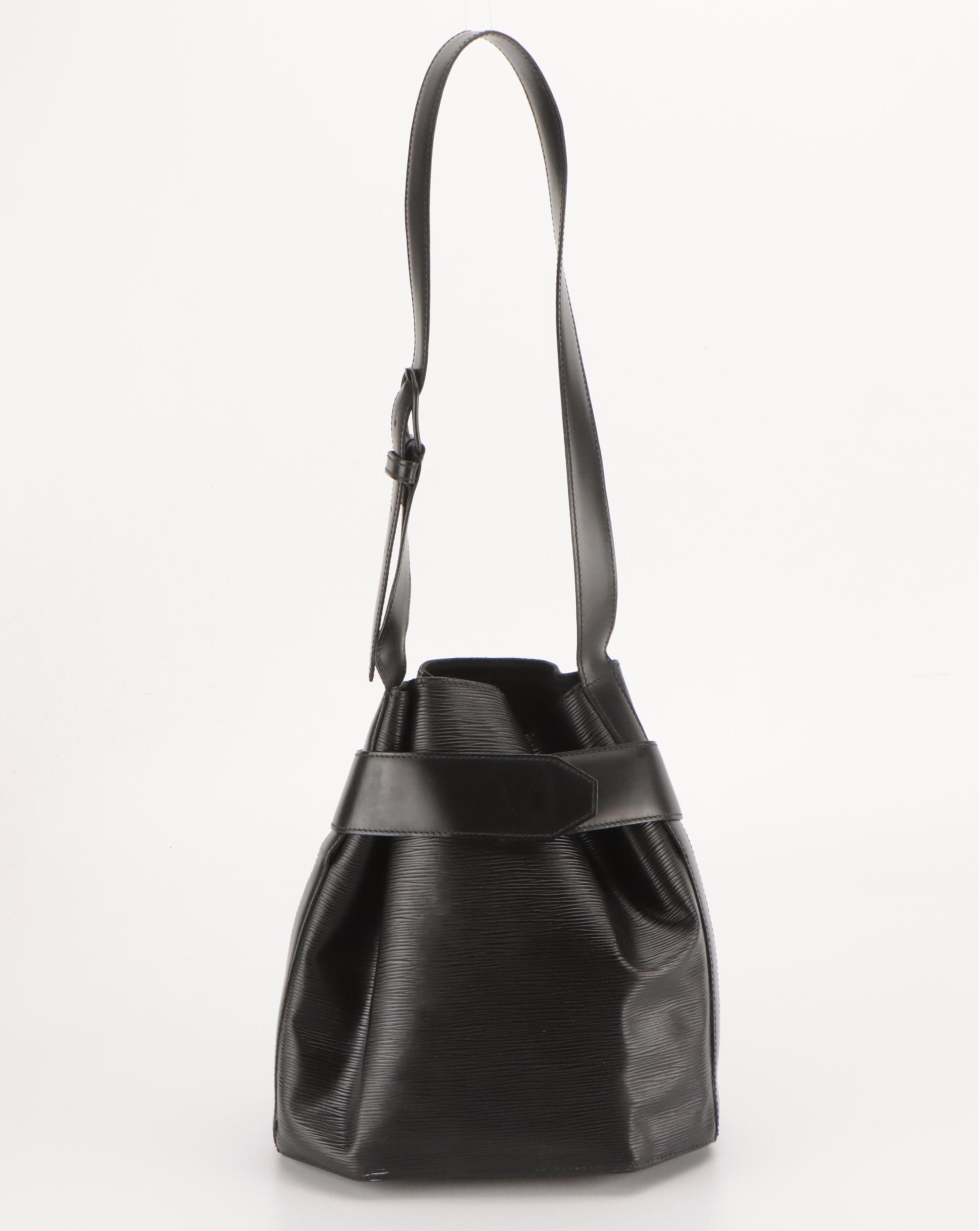 Louis Vuitton Sac D'Epaule in Black Epi and Smooth Leather