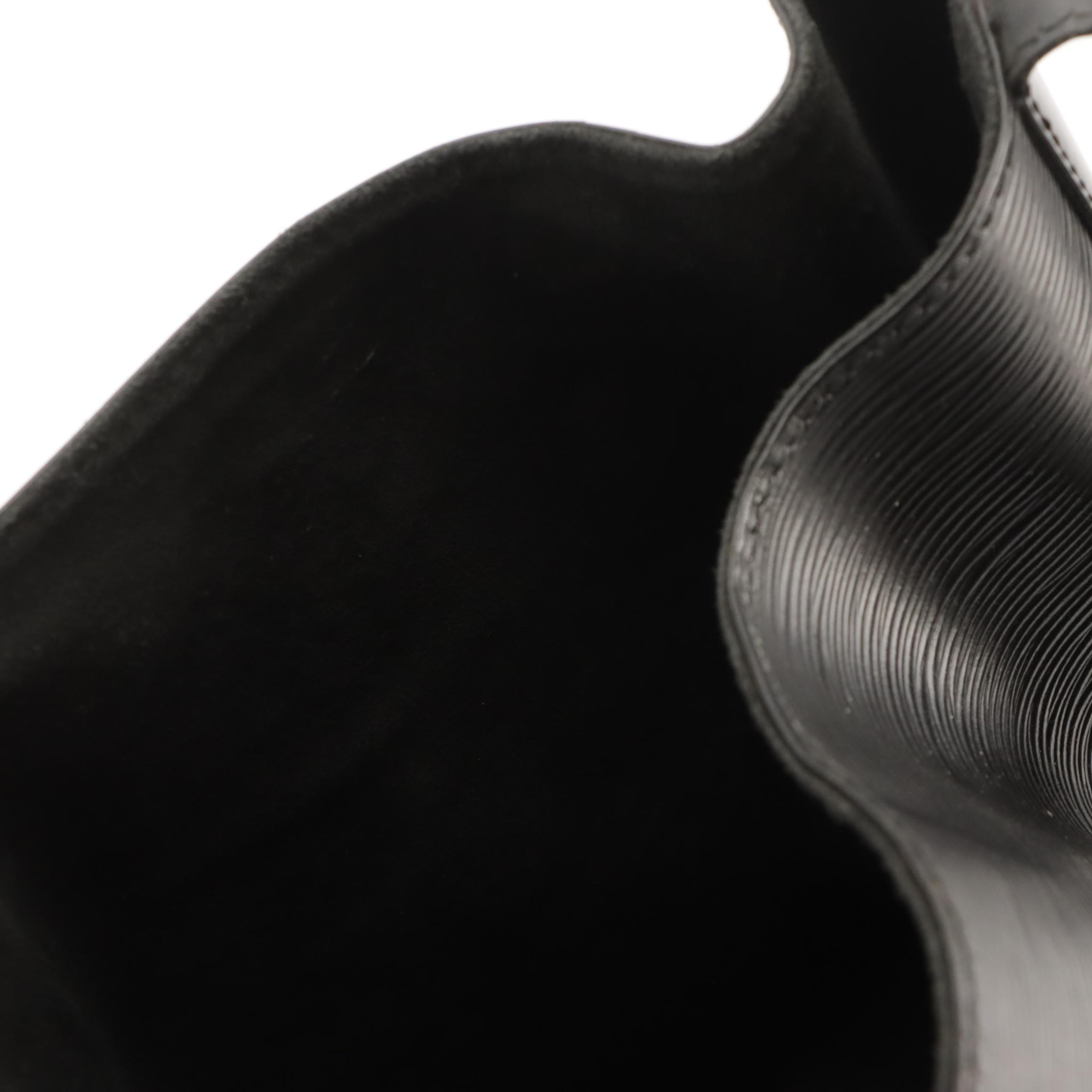 Louis Vuitton Sac D'Epaule in Black Epi and Smooth Leather