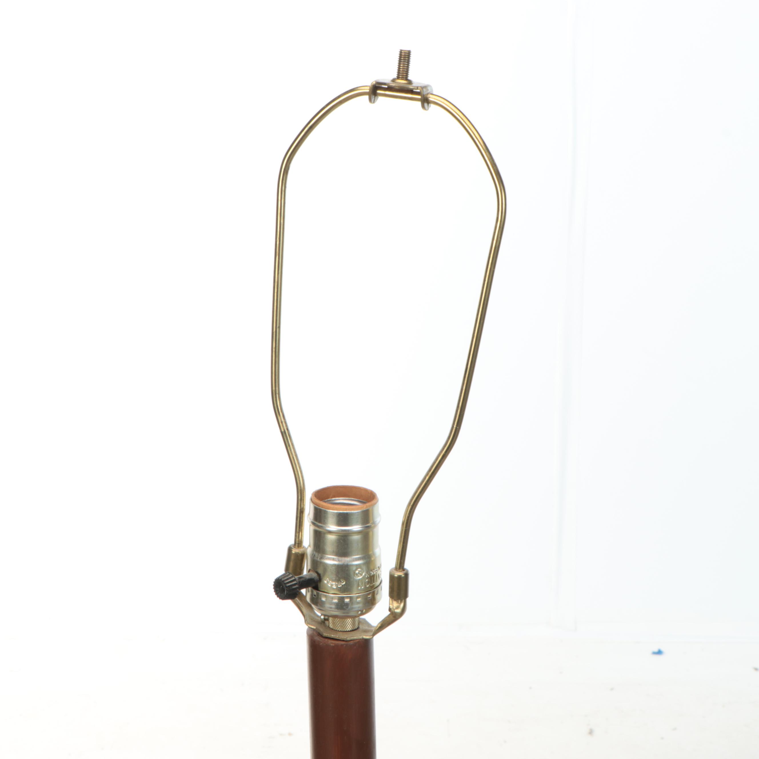 Primitive Style Folk Art Bird House Floor Lamp with Gingham Shade