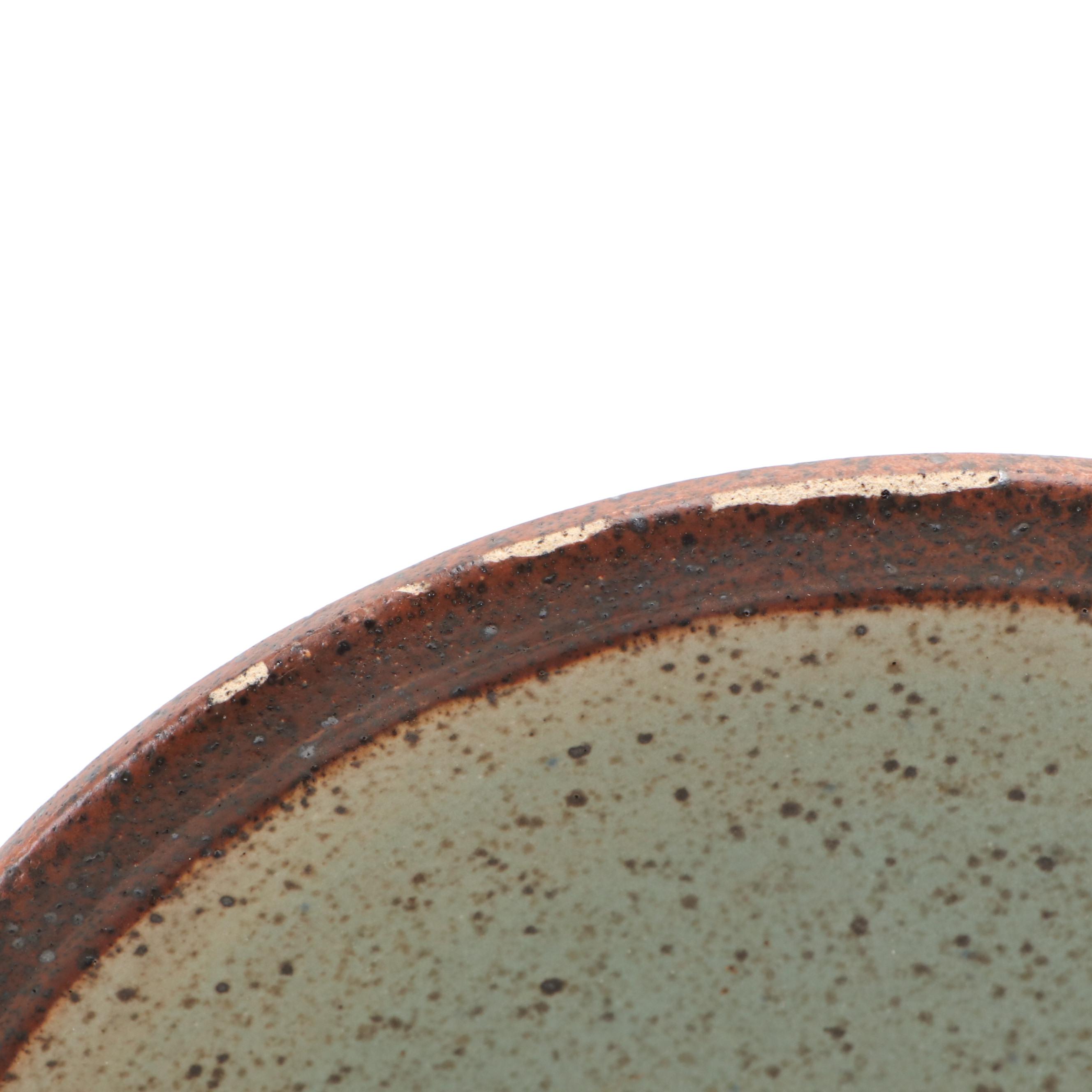 Dick Overman Art Pottery Stoneware Plates and Bowls, Late 20th Century