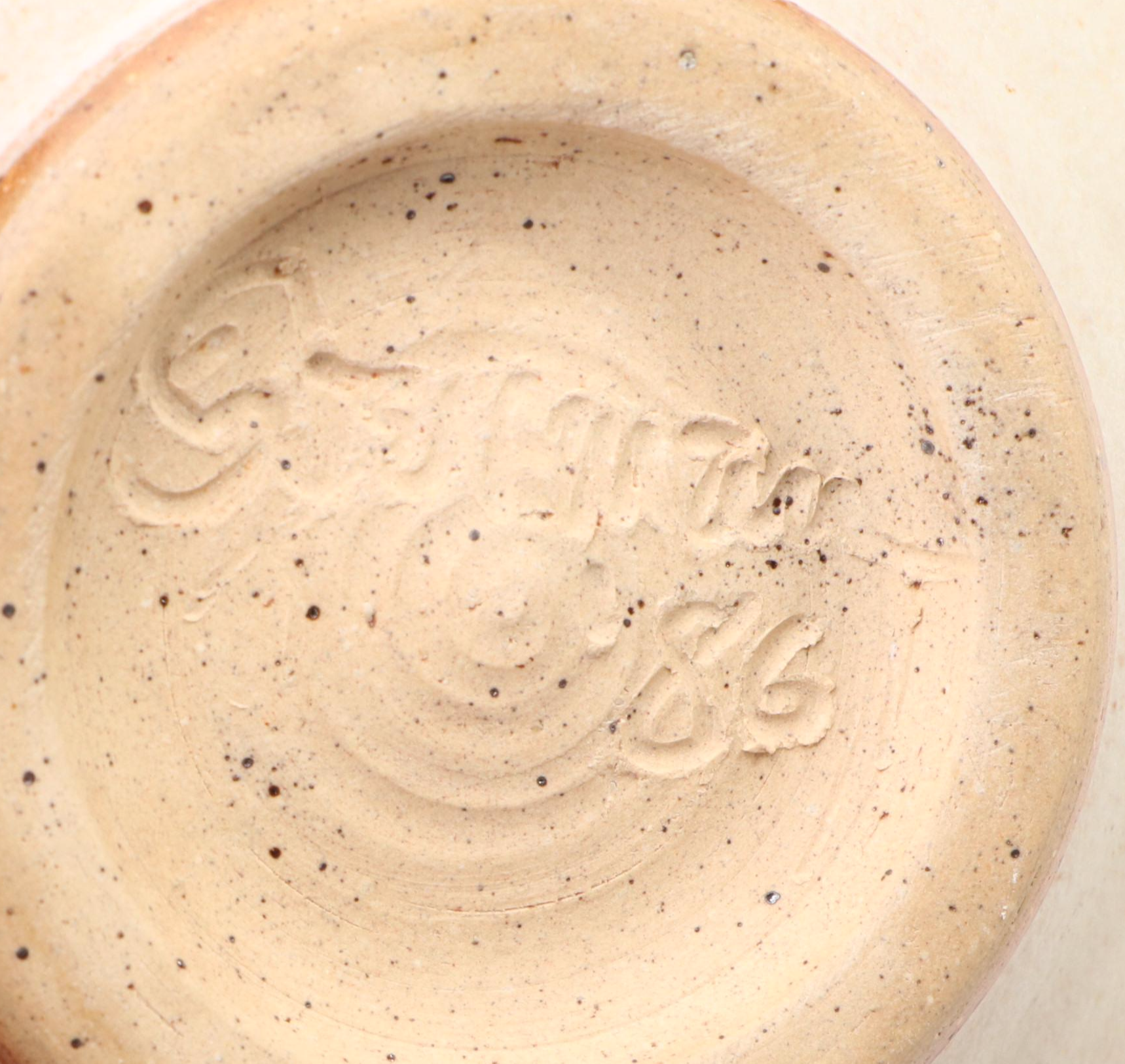 Dick Overman Art Pottery Stoneware Plates and Bowls, Late 20th Century