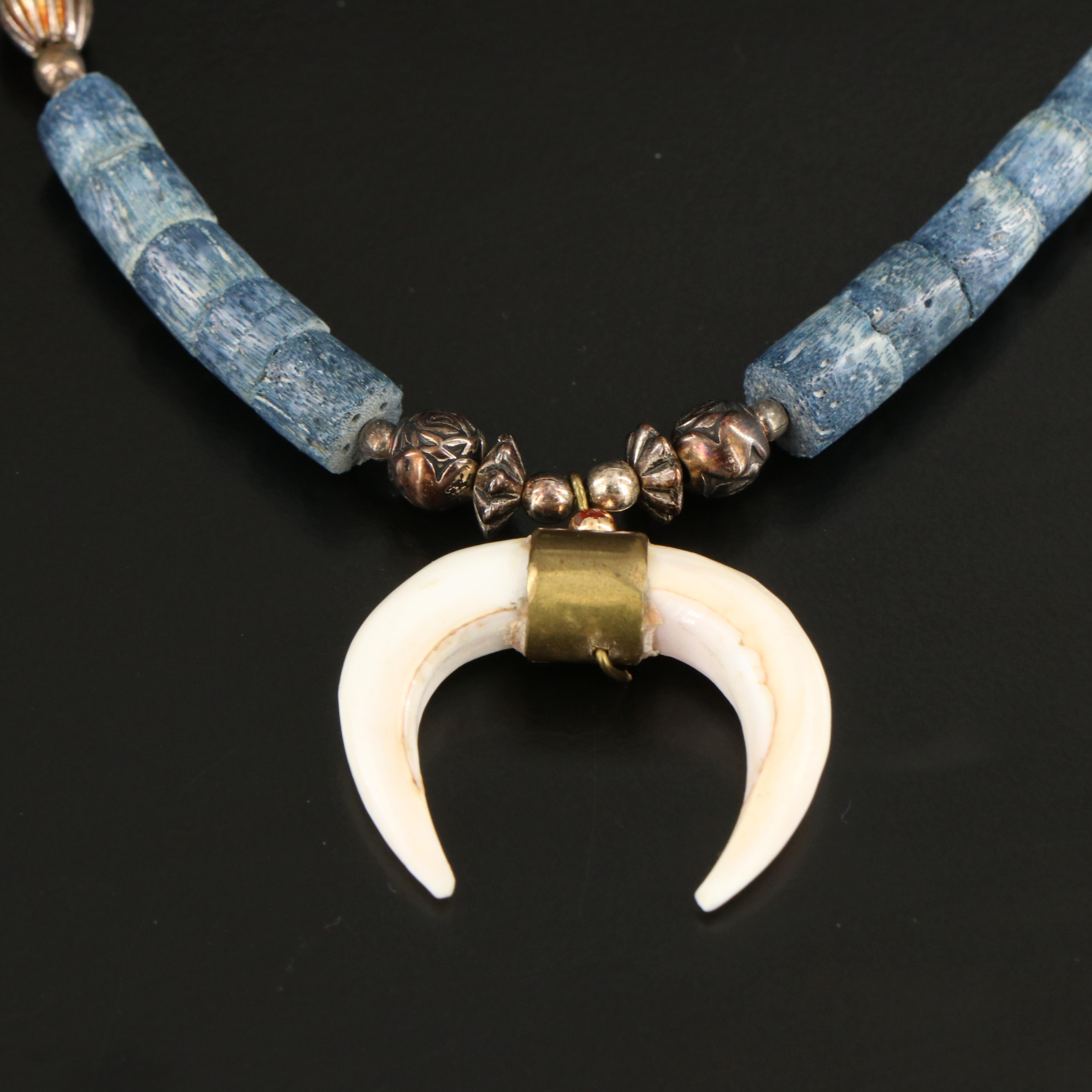 Gemstone Necklaces Including Coral, Malachite and Shell