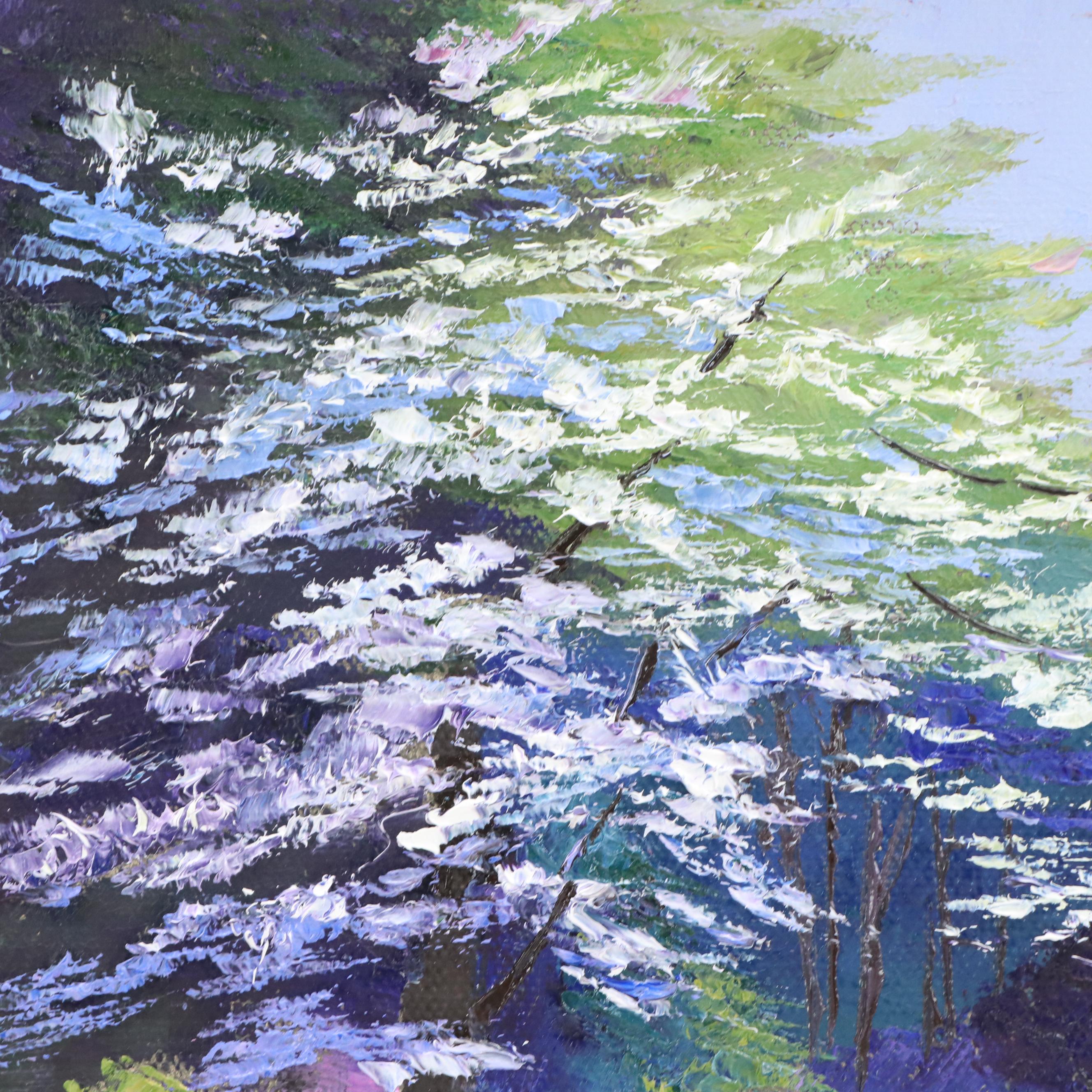 James Baldoumas Floral Landscape Oil Painting "Garden Path," 2025