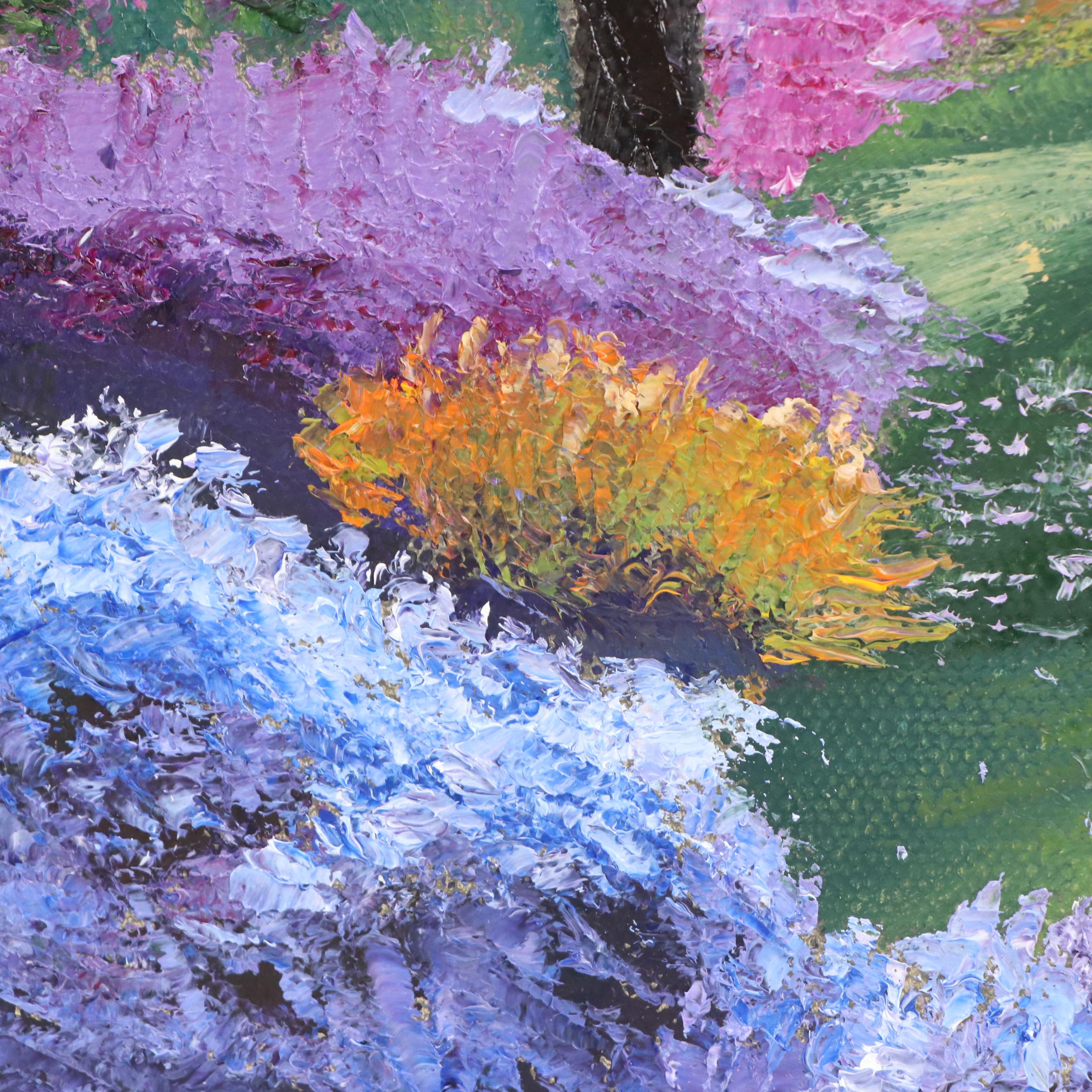 James Baldoumas Floral Landscape Oil Painting "Garden Path," 2025