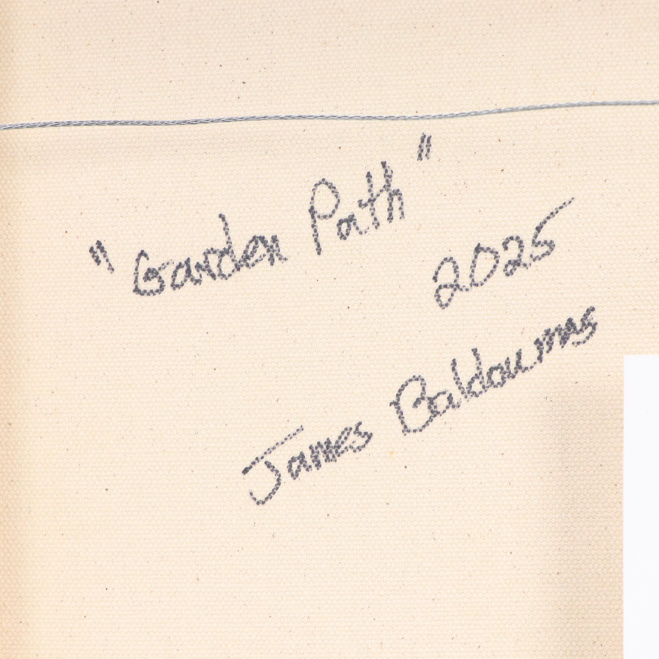 James Baldoumas Floral Landscape Oil Painting "Garden Path," 2025