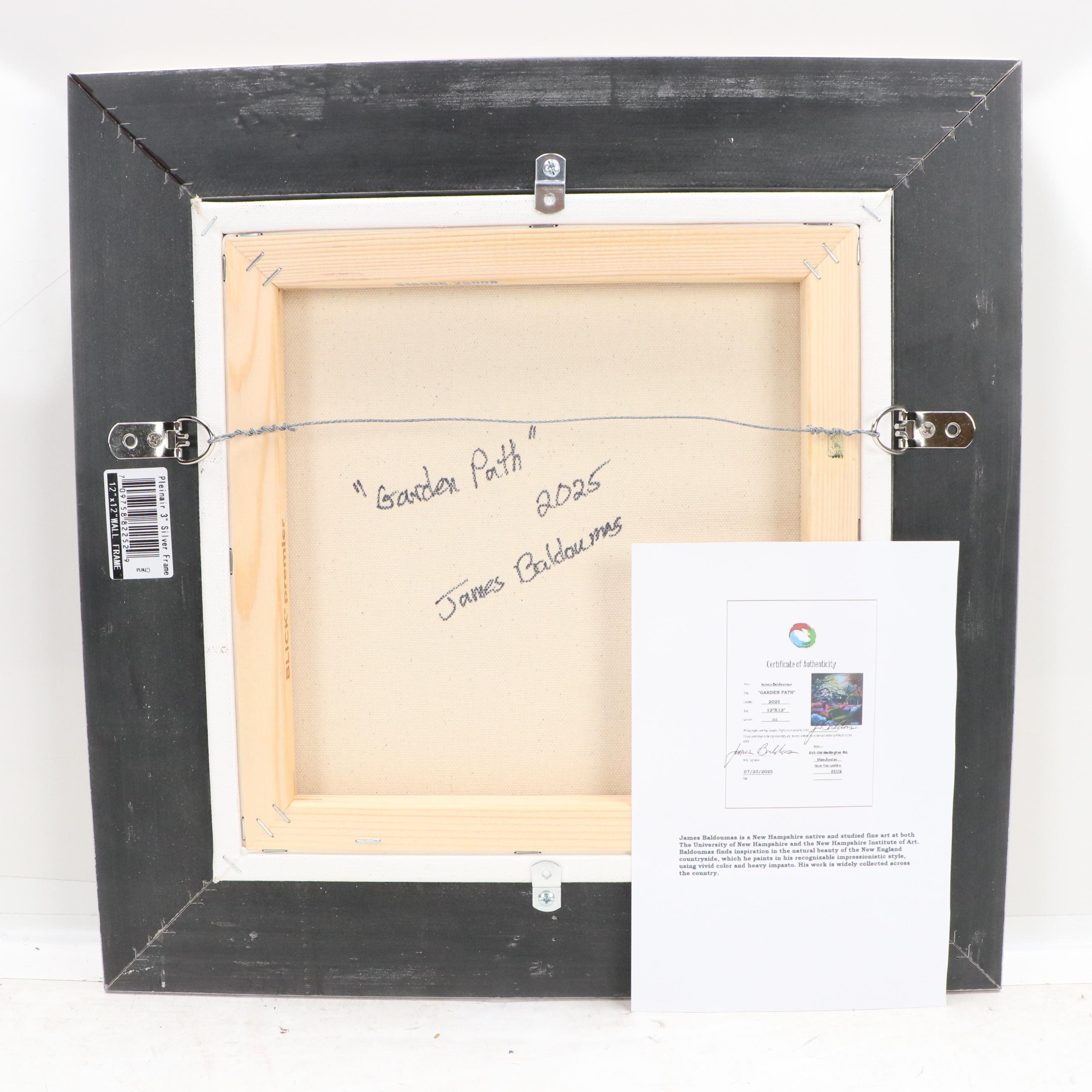 James Baldoumas Floral Landscape Oil Painting "Garden Path," 2025