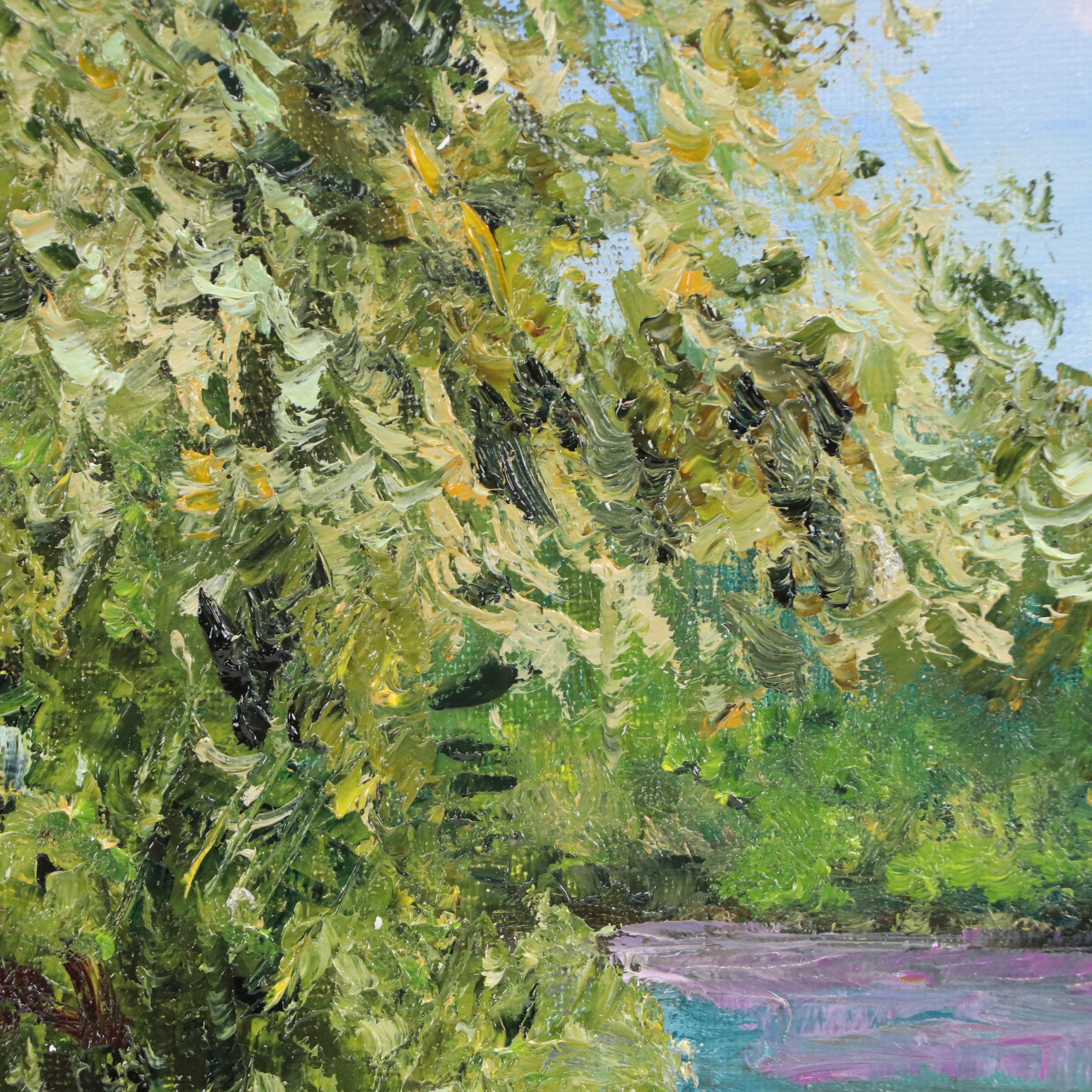 Garncarek Aleksander Pond Landscape Oil Painting, 2025