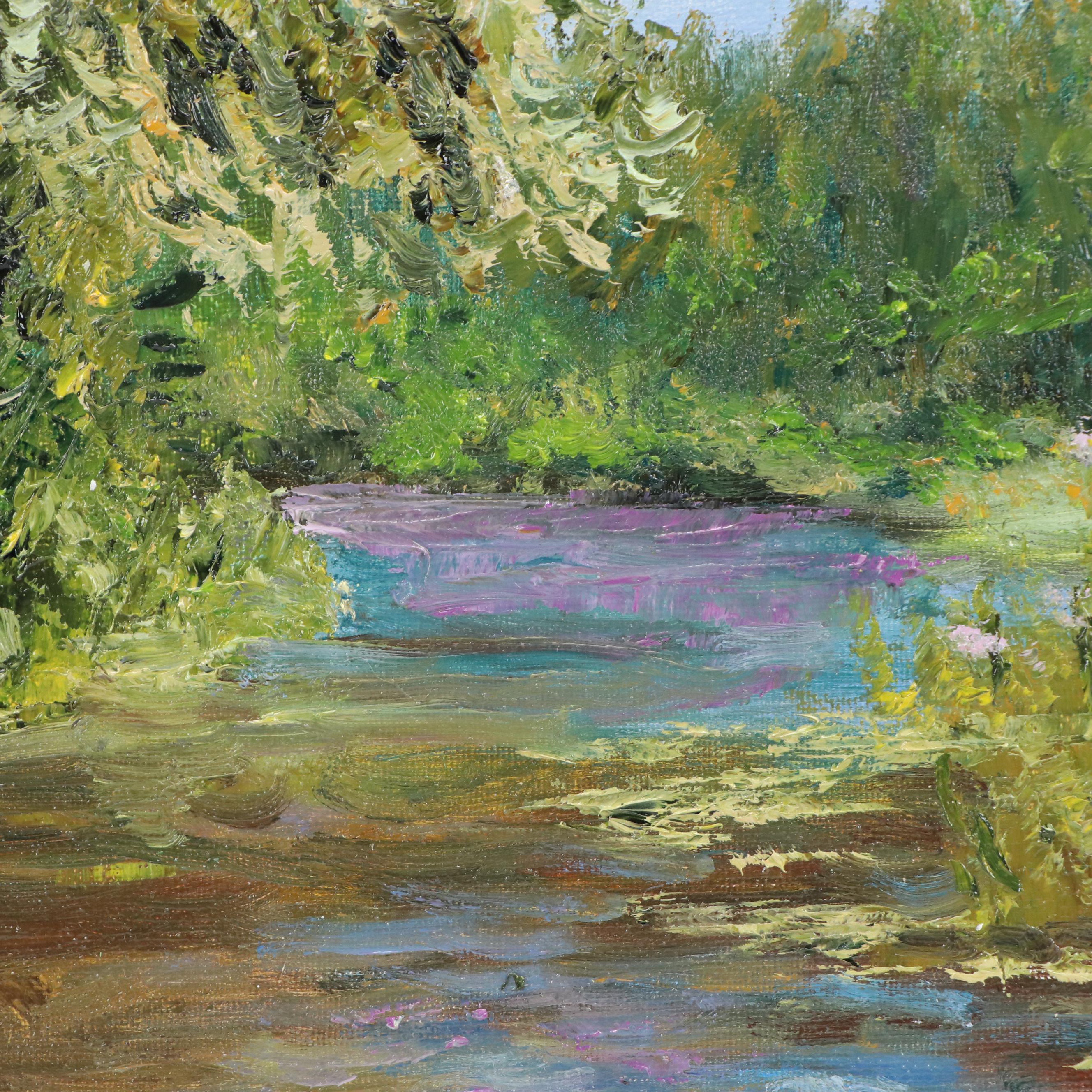 Garncarek Aleksander Pond Landscape Oil Painting, 2025