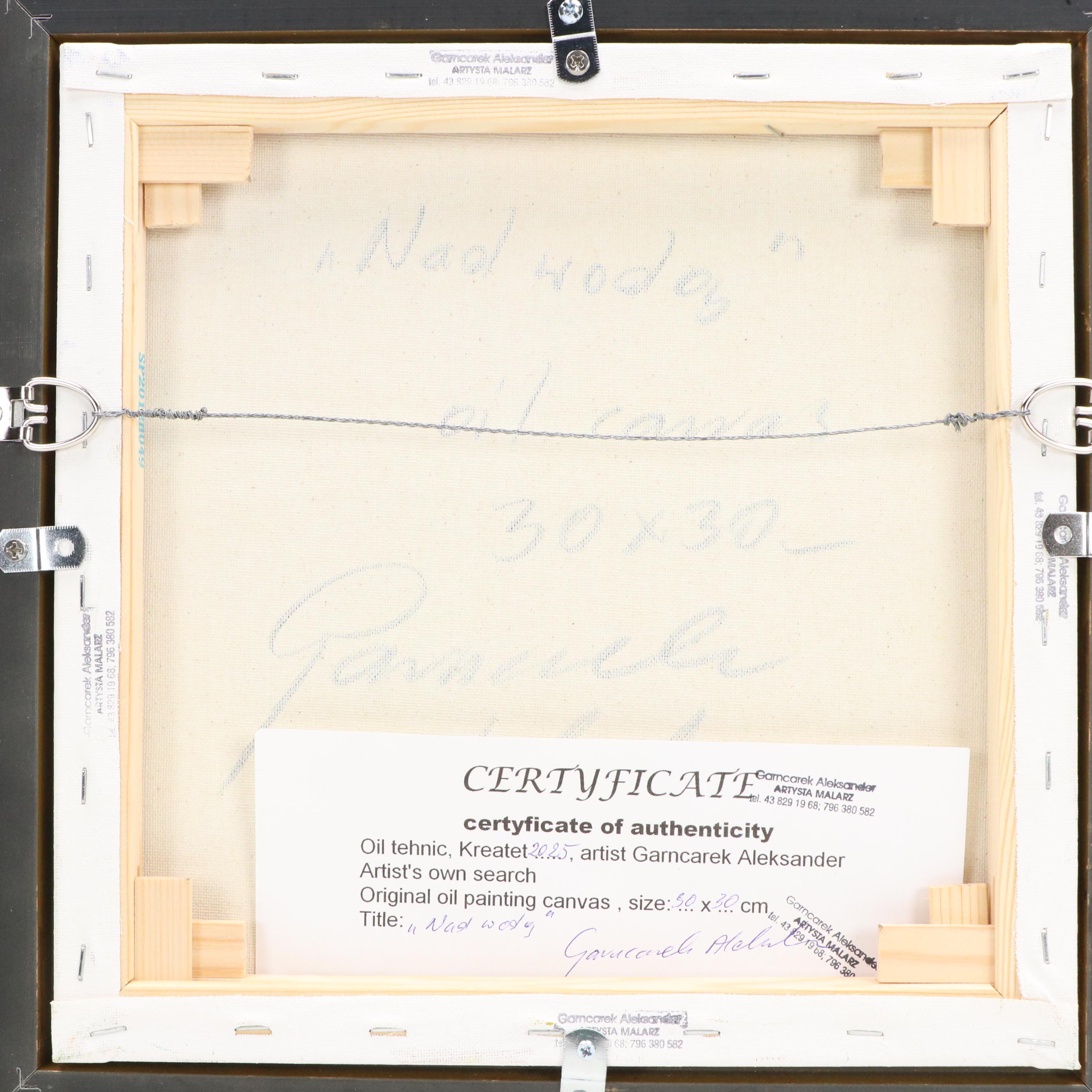 Garncarek Aleksander Pond Landscape Oil Painting, 2025