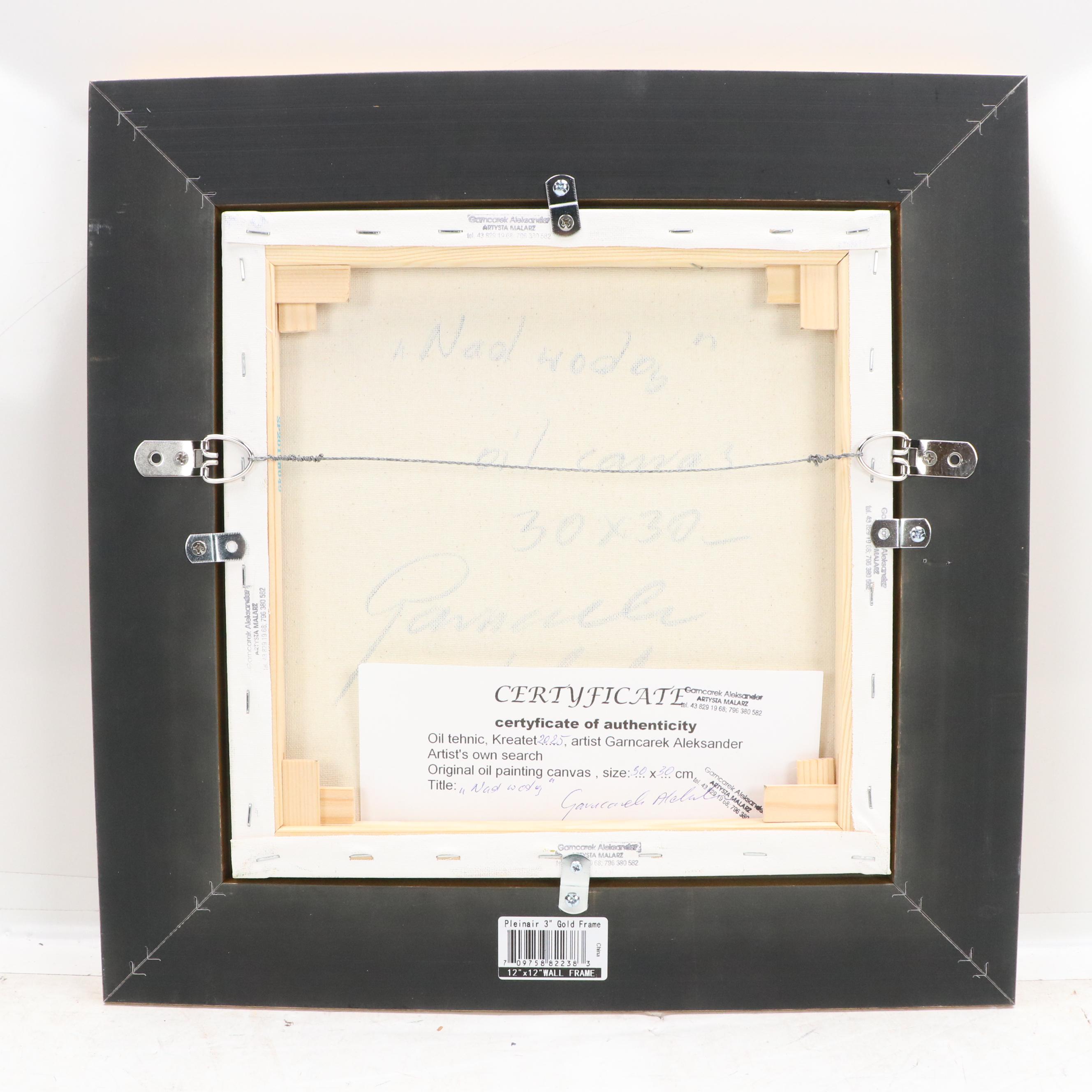 Garncarek Aleksander Pond Landscape Oil Painting, 2025