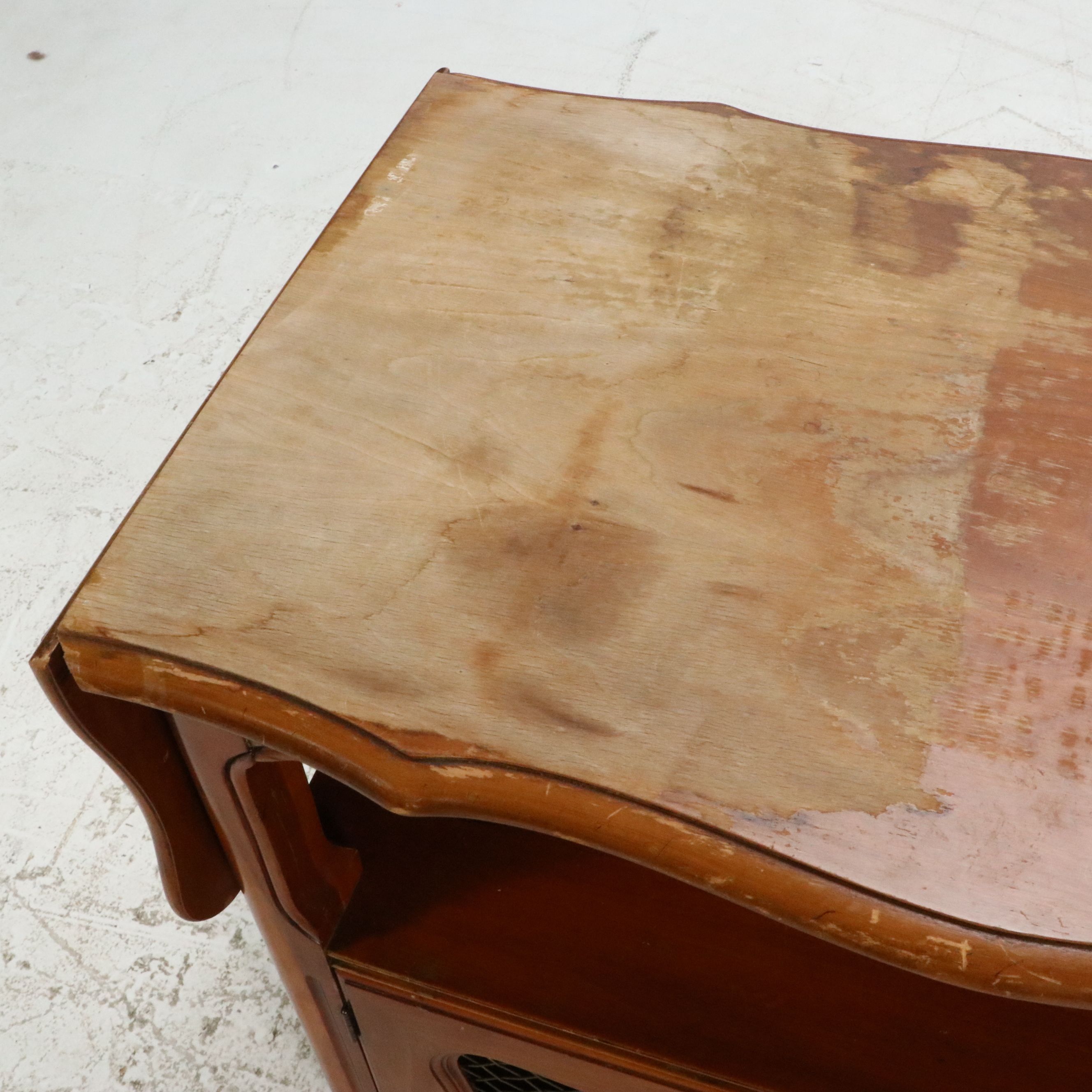 French Provincial Style Walnut Drop-Leaf Buffet, Mid-20th Century
