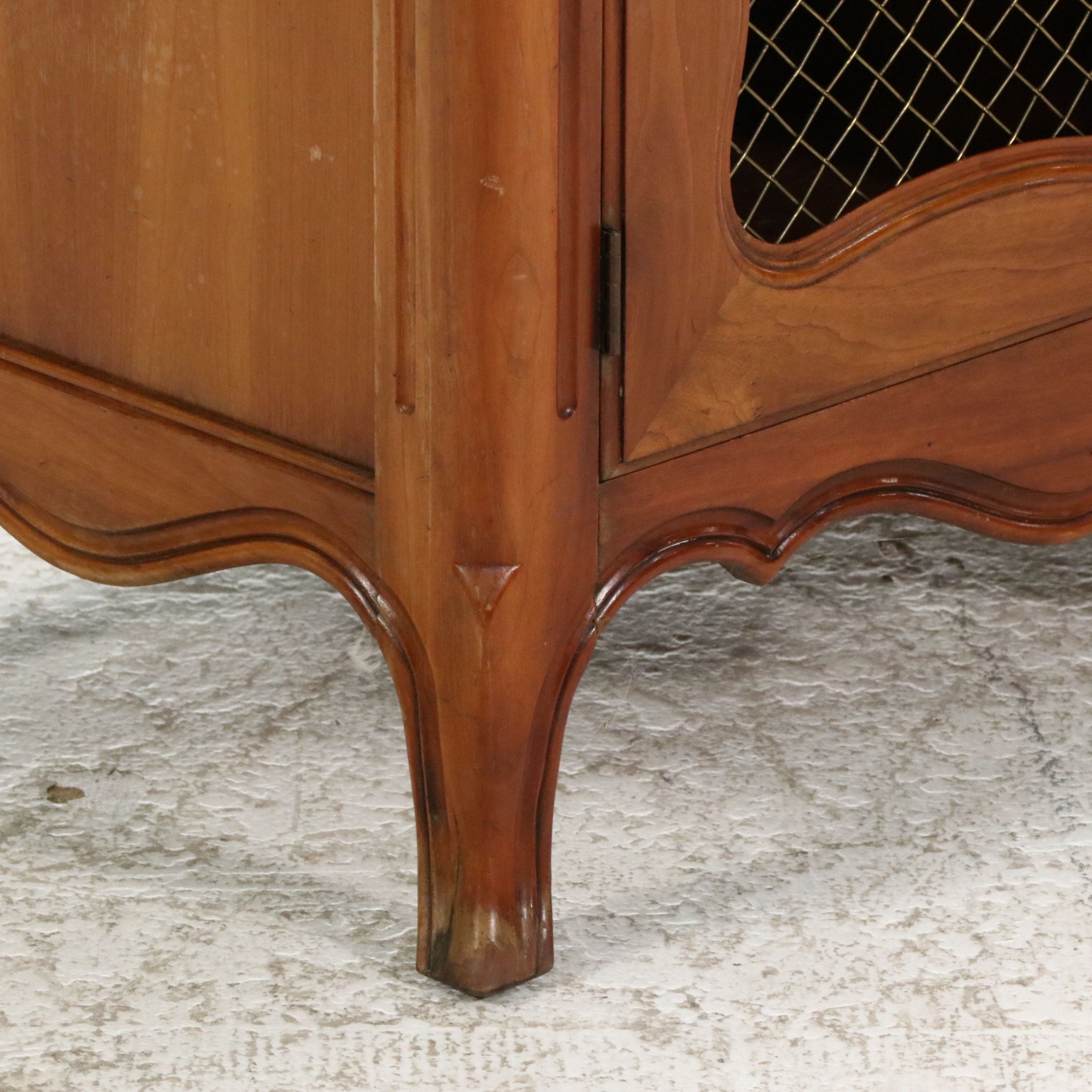 French Provincial Style Walnut Drop-Leaf Buffet, Mid-20th Century