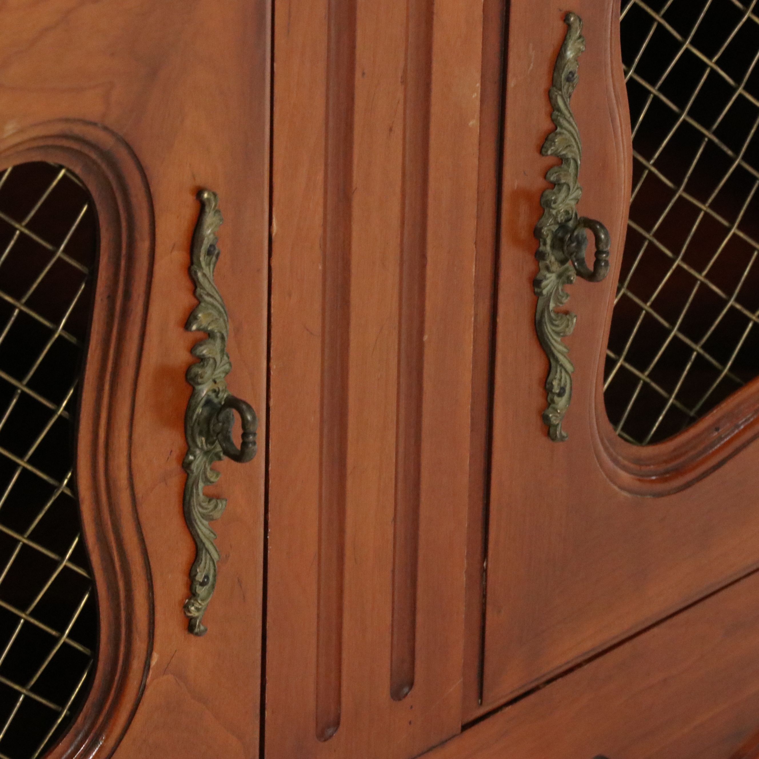 French Provincial Style Walnut Drop-Leaf Buffet, Mid-20th Century