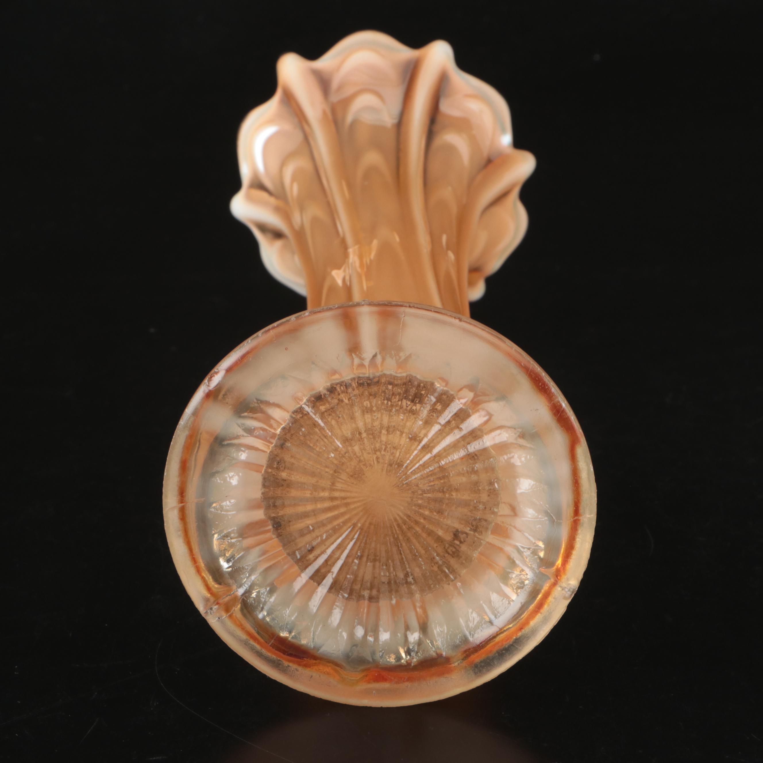 Art Deco Wall Pocket with Other Marigold Carnival Glass Tableware