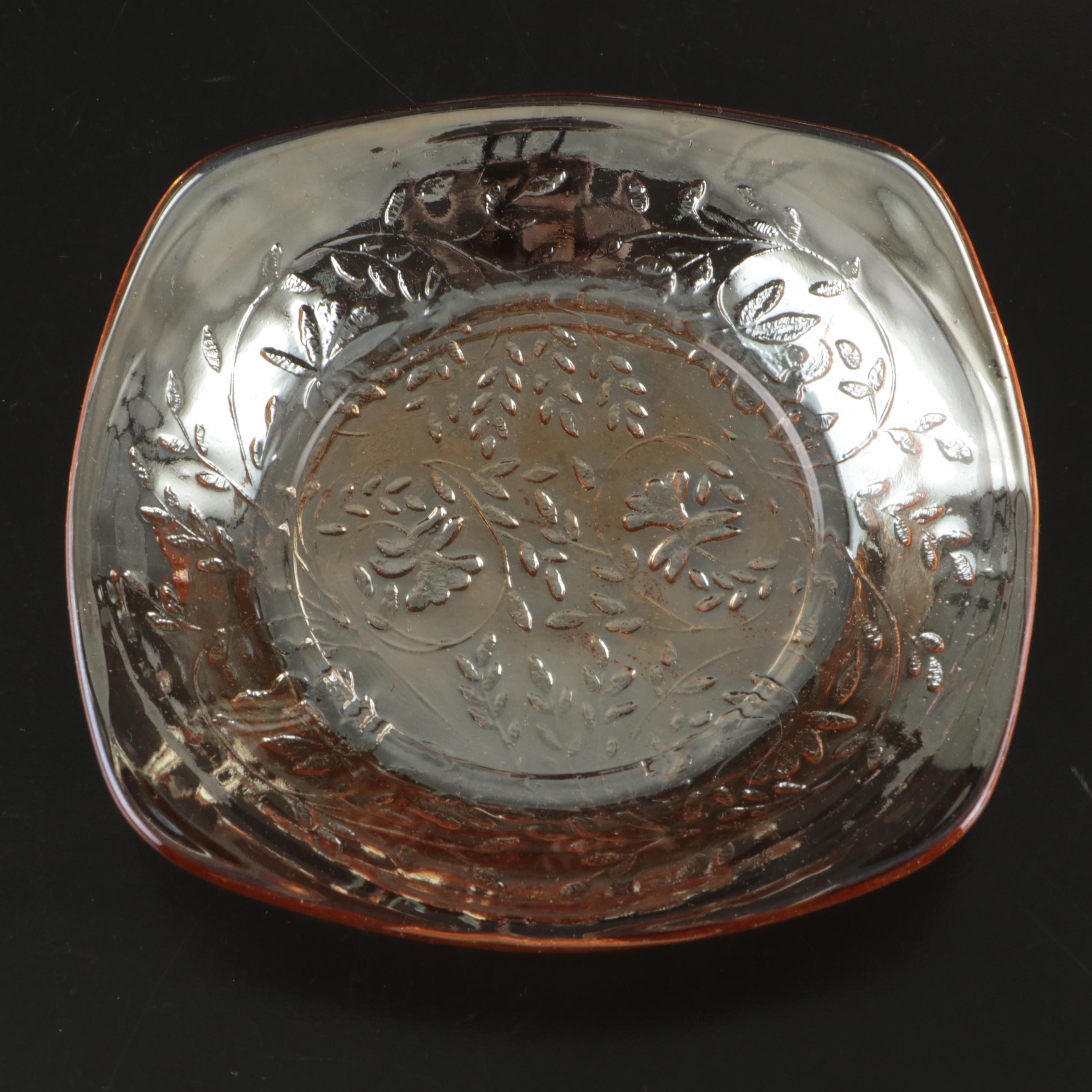 Art Deco Wall Pocket with Other Marigold Carnival Glass Tableware