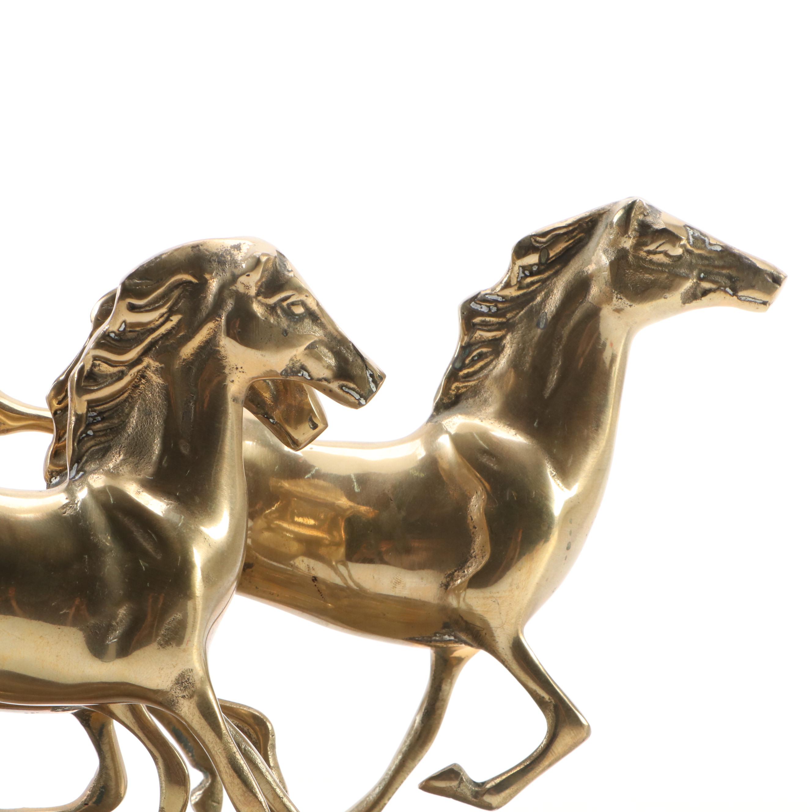 Cast Brass "Wild Horses" Running Mustangs Award